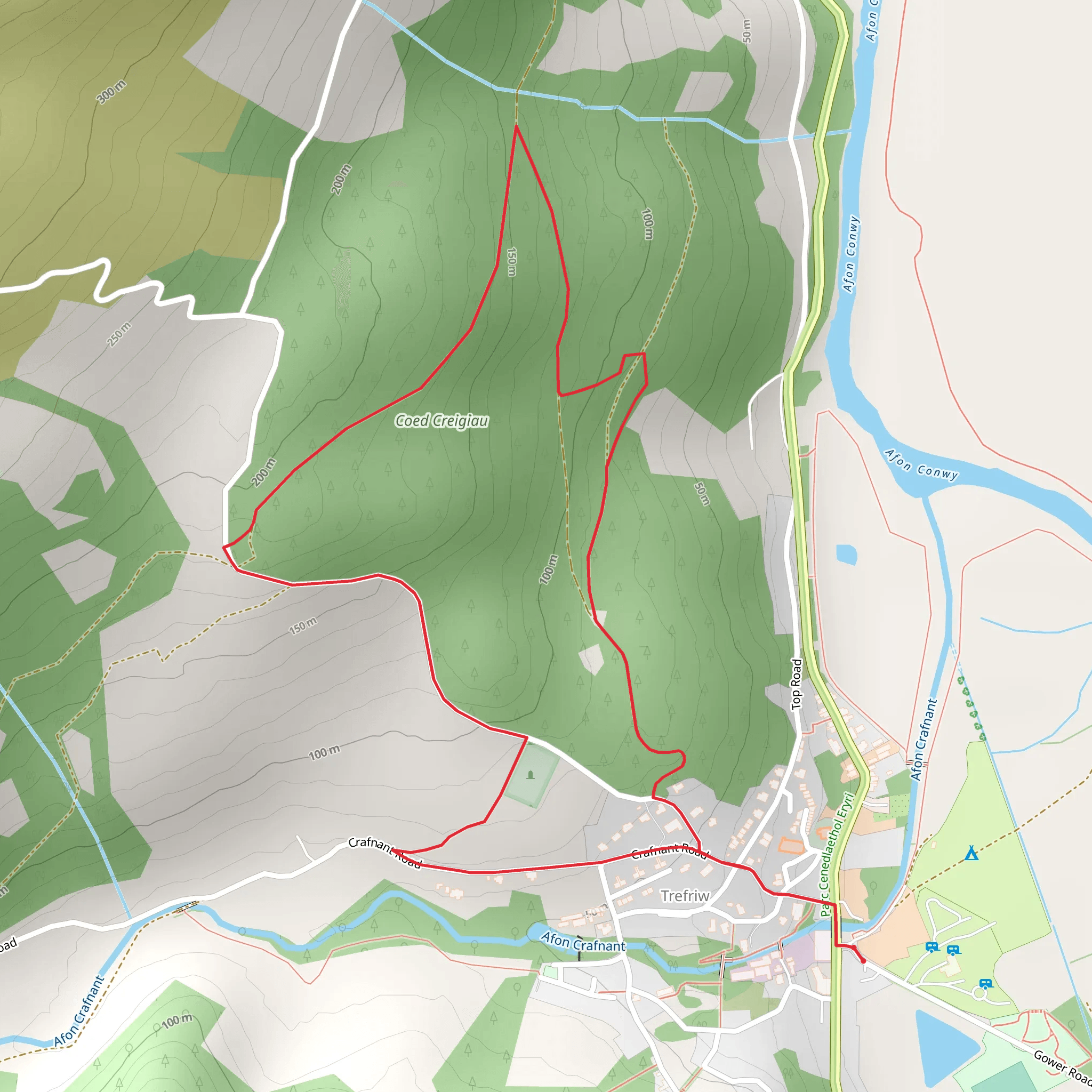 Trefriw Trail - 6 mobile static map