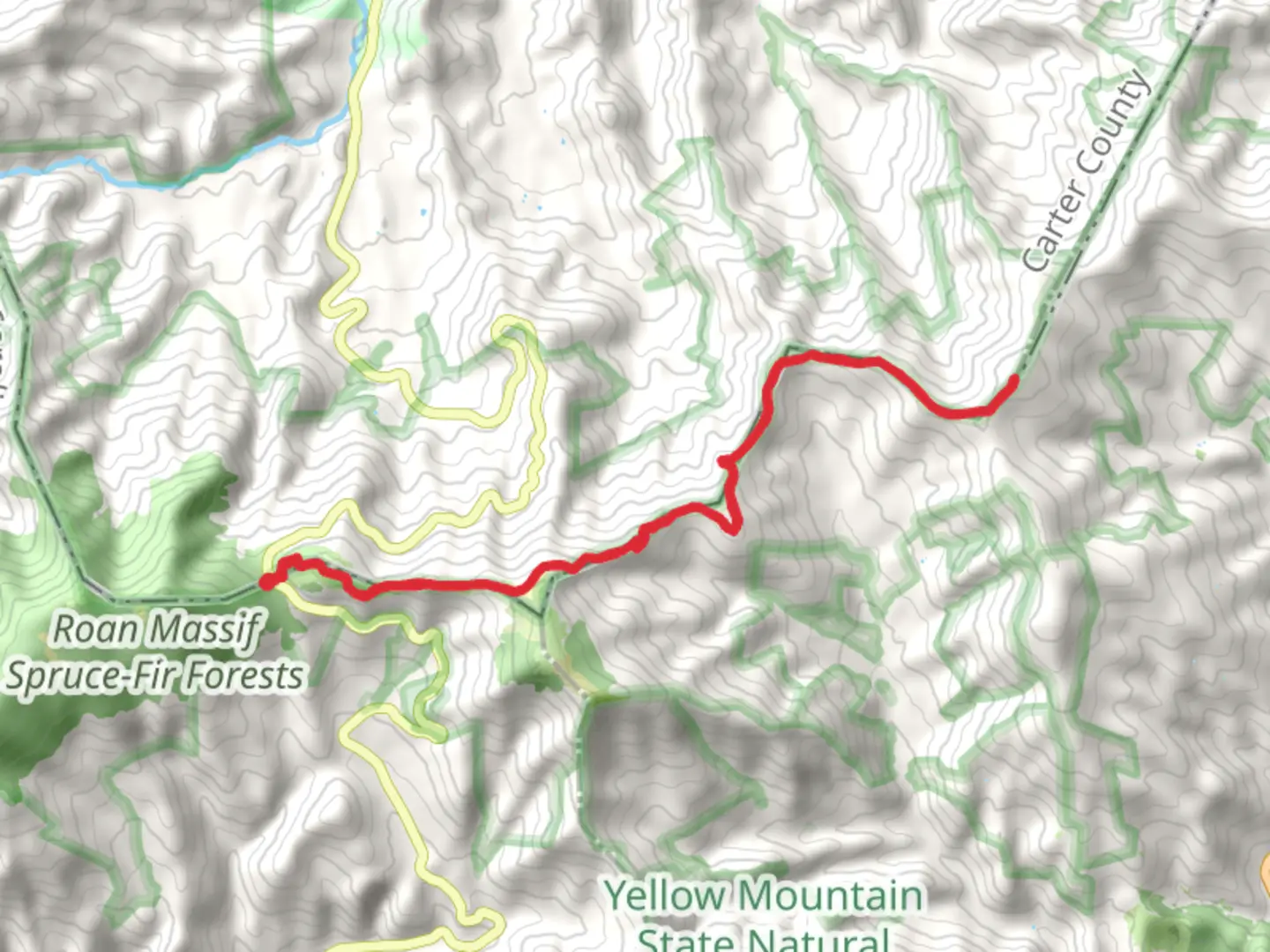 An image depicting the trail Round Bald and Little Hump Mountain via Appalachian Trail and its surrounding area.