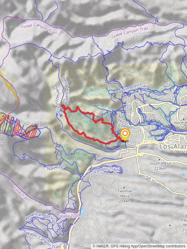 Quemazon, Pipeline Road and Perimeter Loop Trail mobile static map