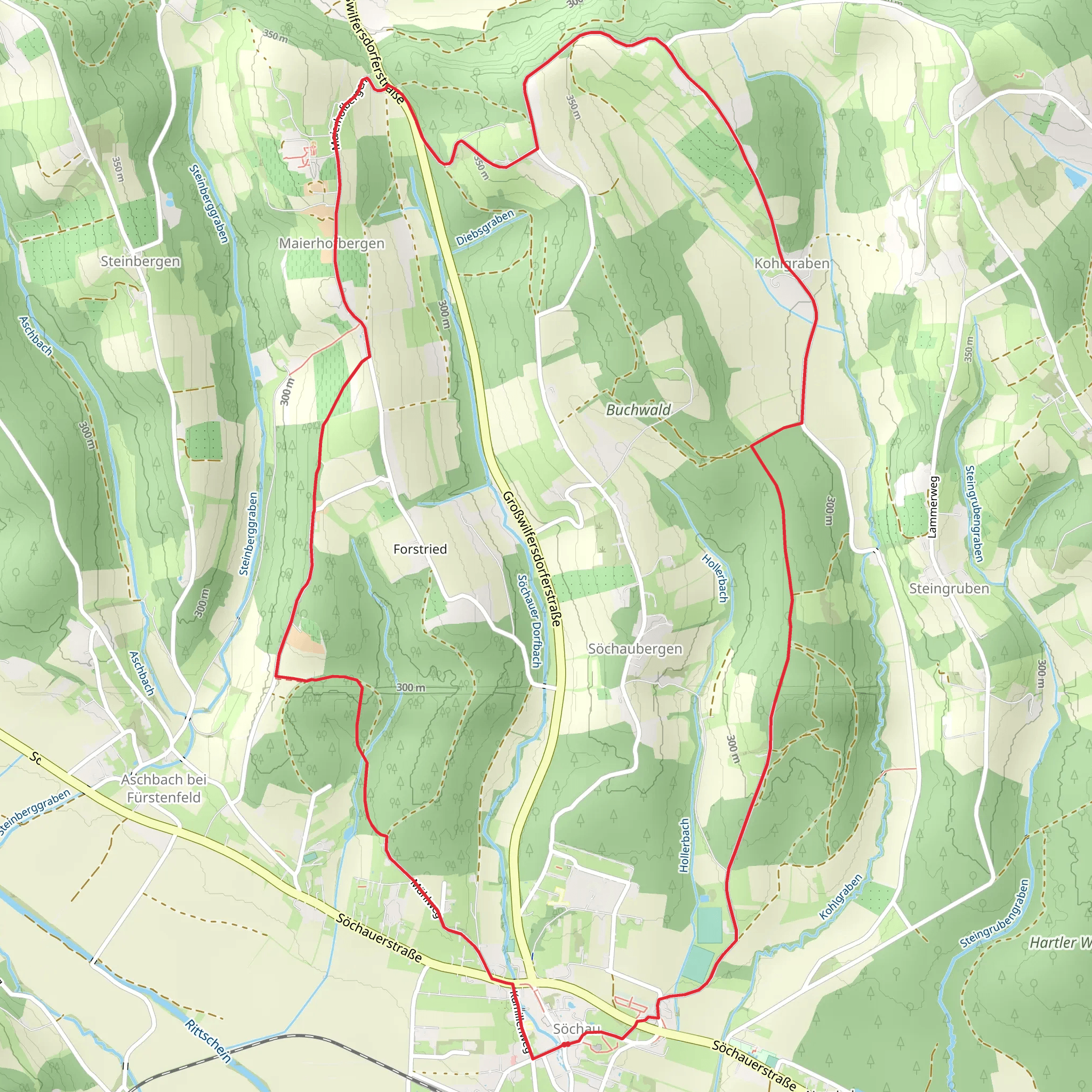 Weinbergtour Söchau mobile static map