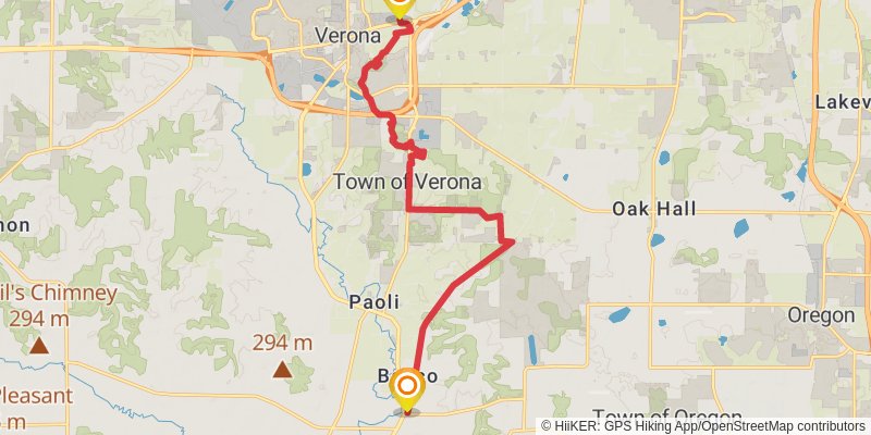Ice Age National Scenic Trail stage 57 Map