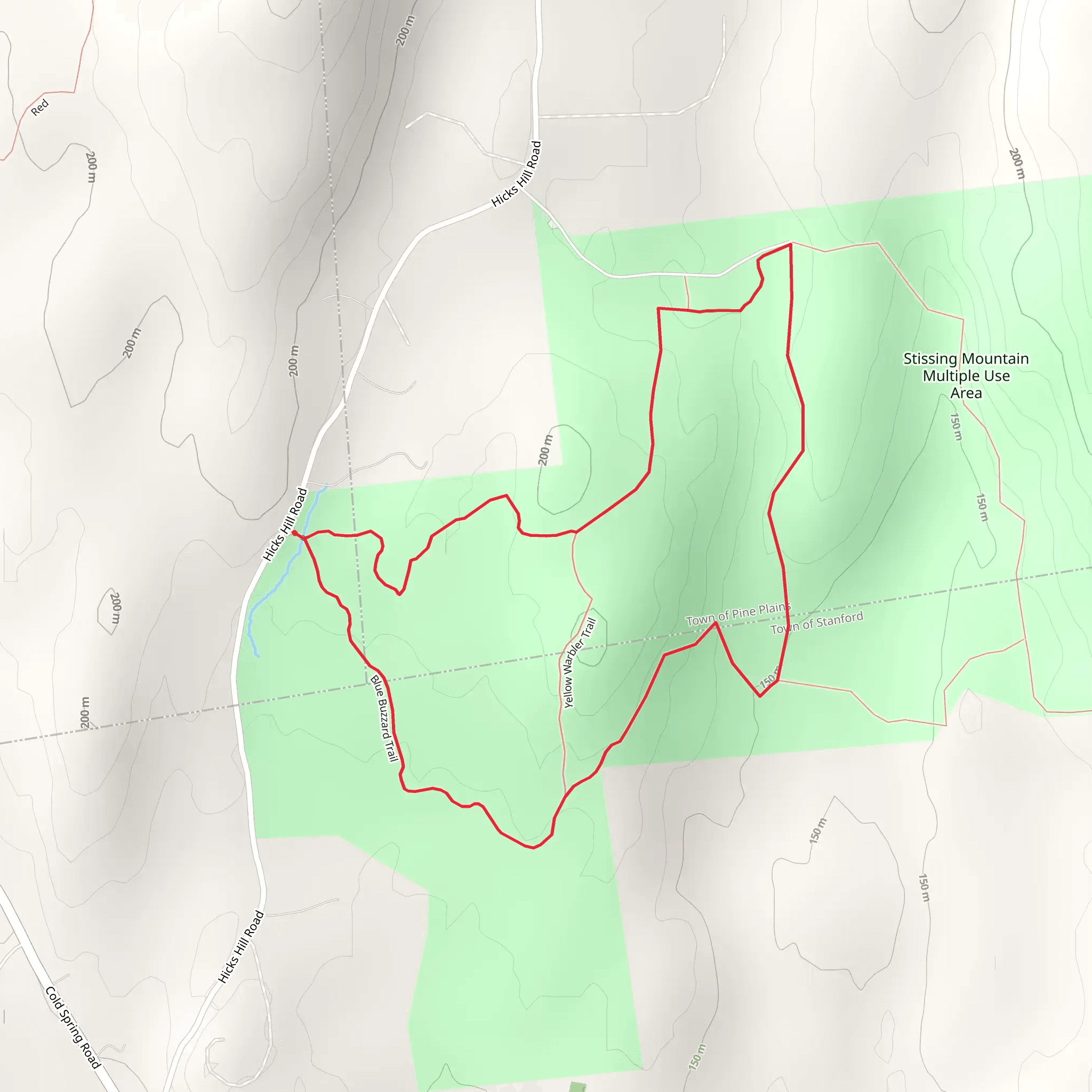 Blue Buzzard Trail Loop mobile static map