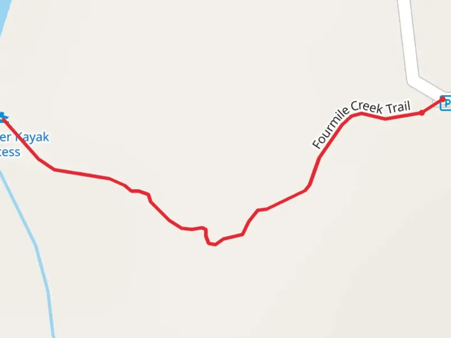An image depicting the trail Fourmile Creek and its surrounding area.