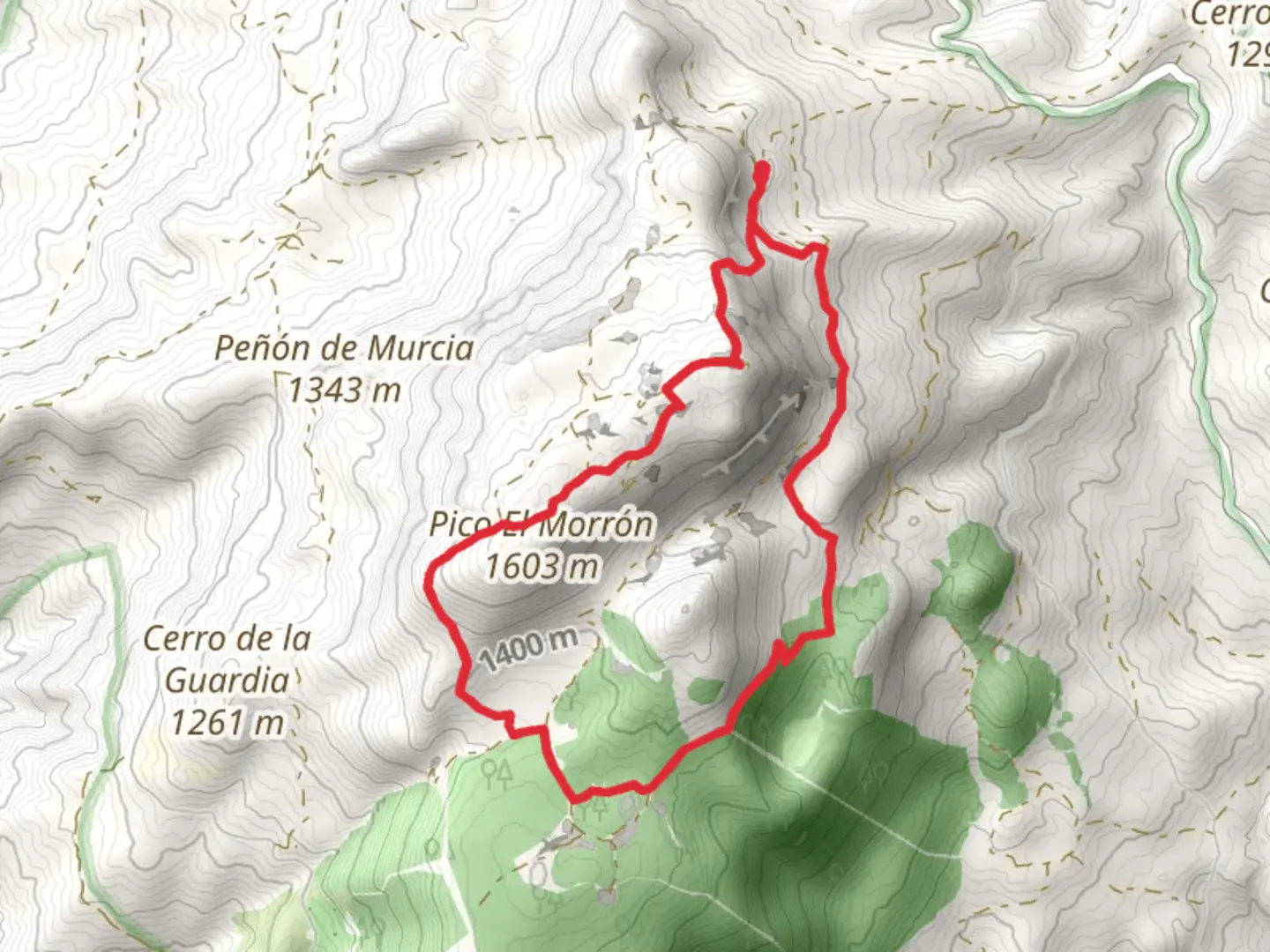 An image depicting the trail Bouquets - Morron PR A 284 and its surrounding area.