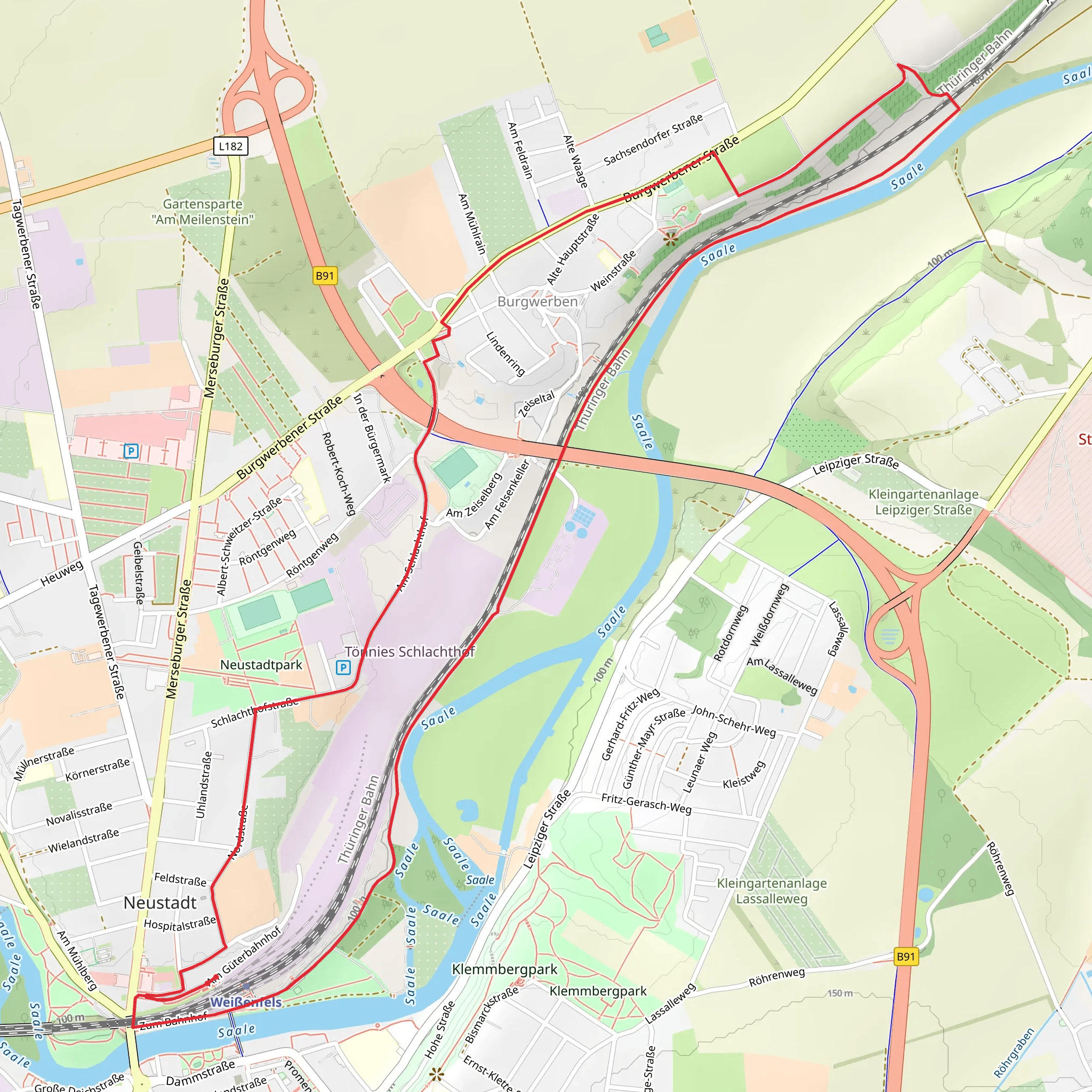 Weißenfels and Burgwerben Loop mobile static map