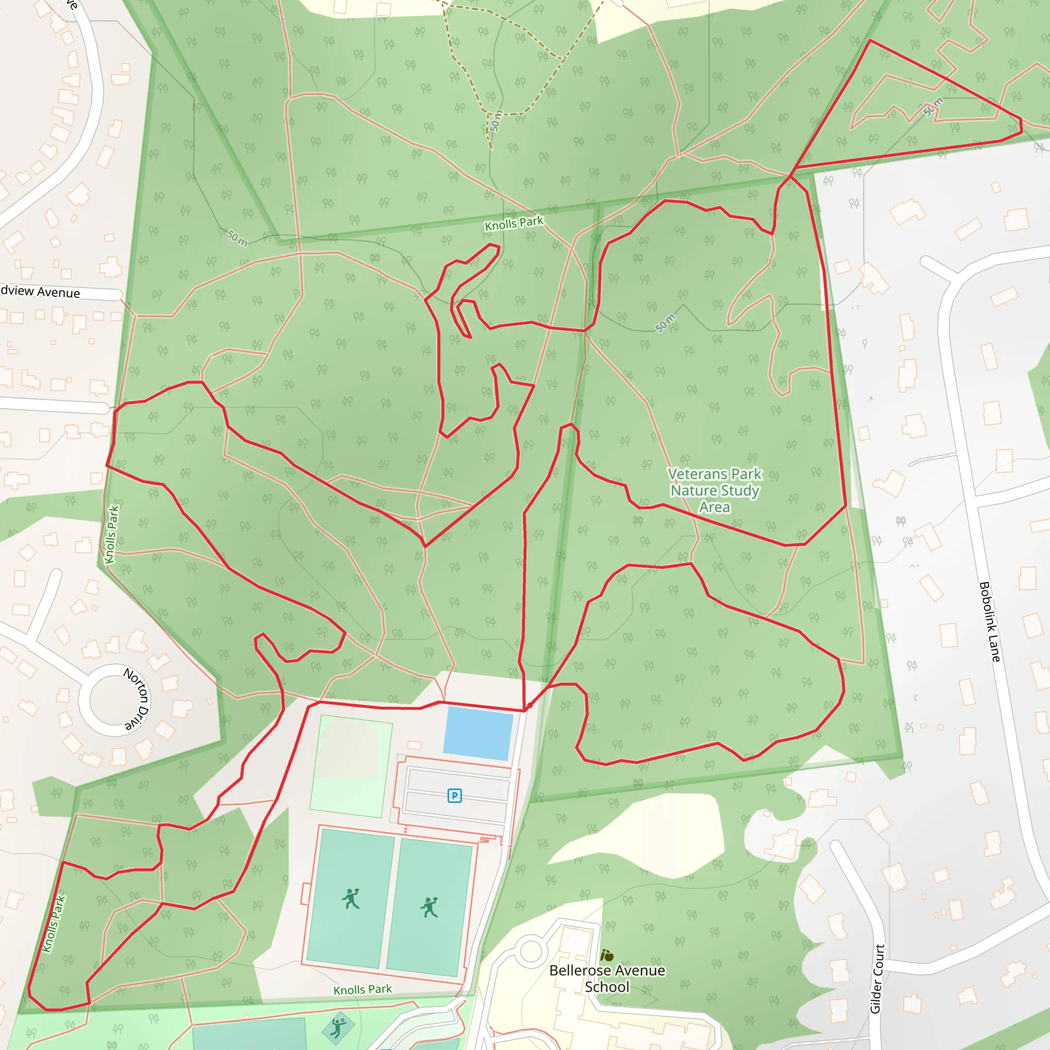 Bellerose Avenue Loop mobile static map
