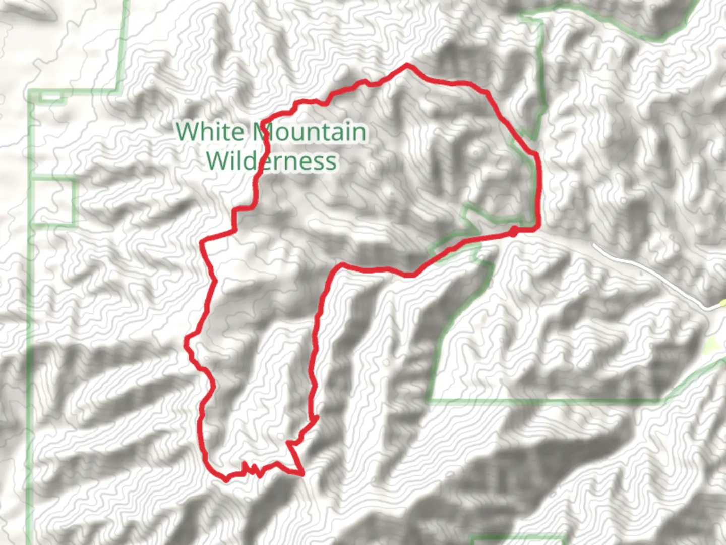 An image depicting the trail Big Bonito, Crest and Skull Springs Loop Trail and its surrounding area.