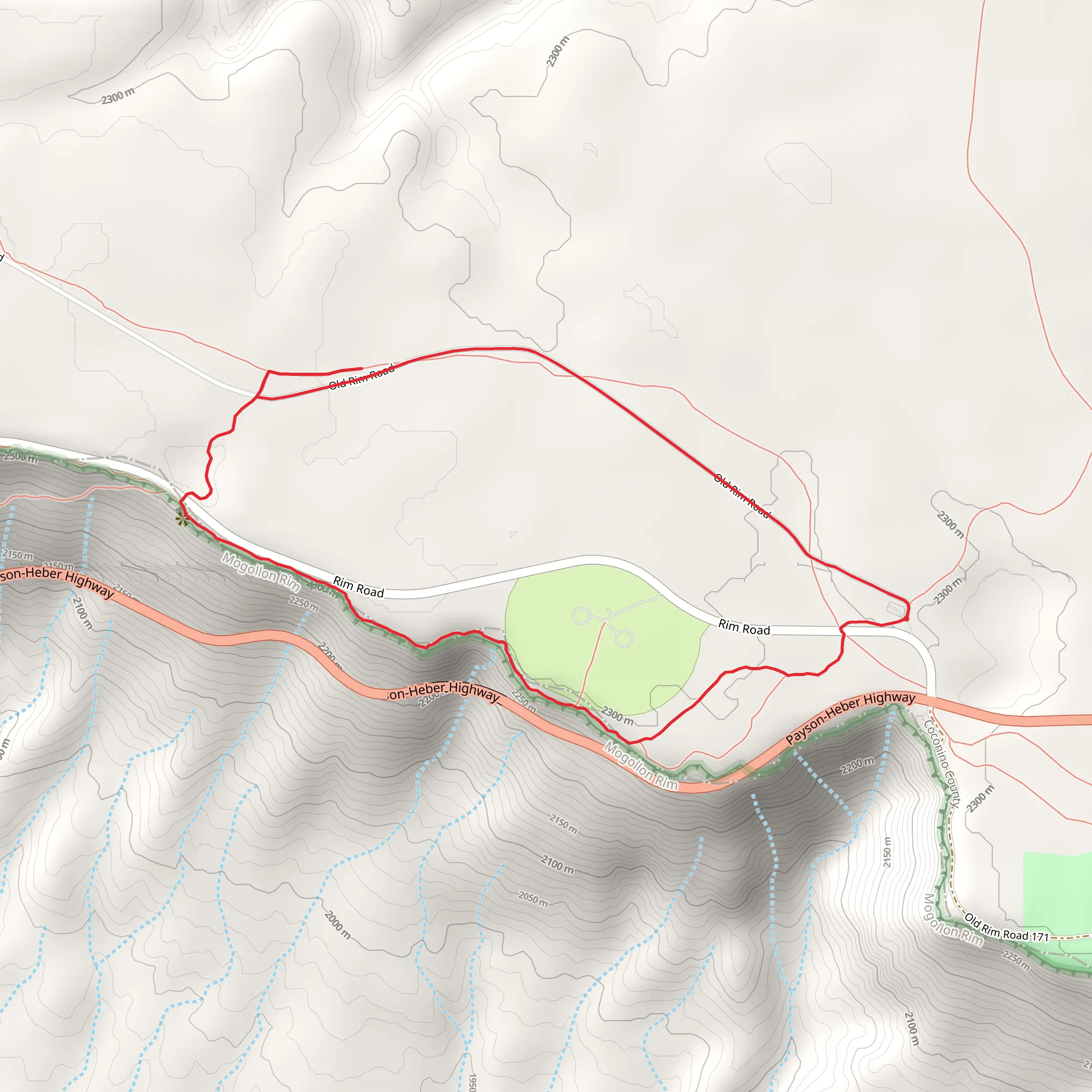 Mogollon Rim Visitors Center Loop mobile static map