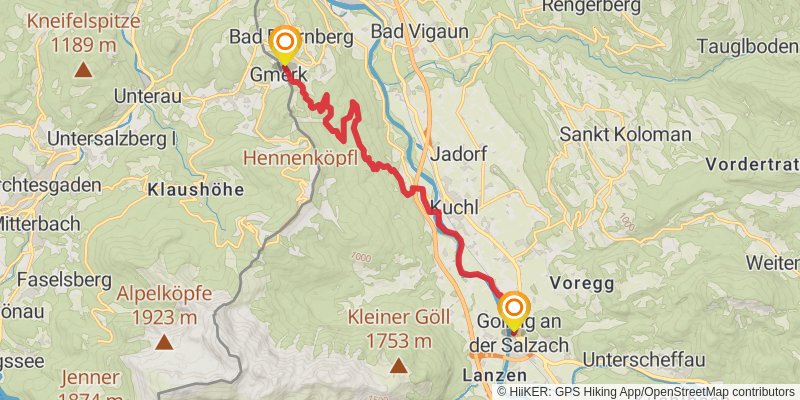 SalzAlpenSteig stage 10 Map
