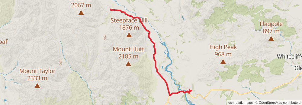 Te Araroa South Island stage 34 Map