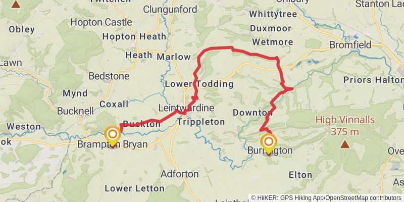 Herefordshire Trail stage 9 Map