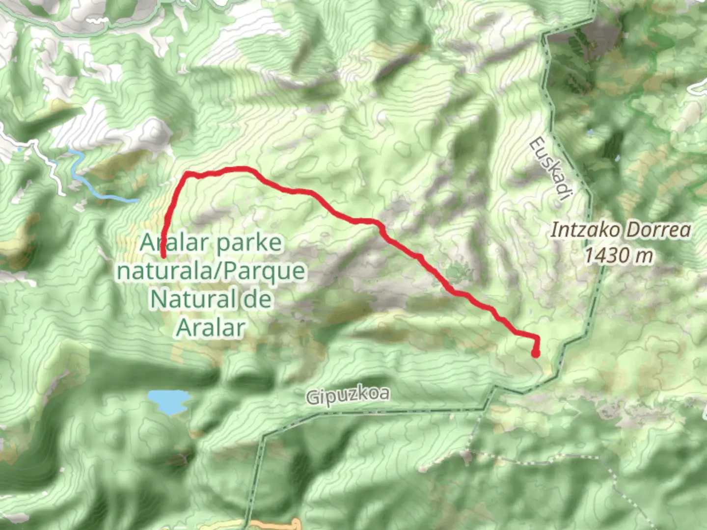 An image depicting the trail Alotza road PR GI 2009 and its surrounding area.