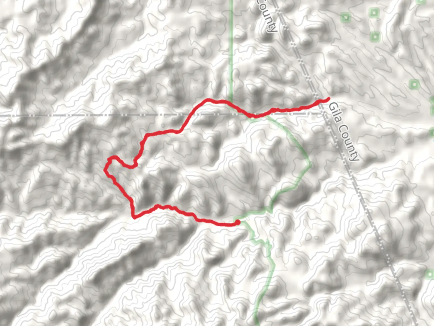 An image depicting the trail Cuff Button Trail via West Pinto Creek Trail and its surrounding area.