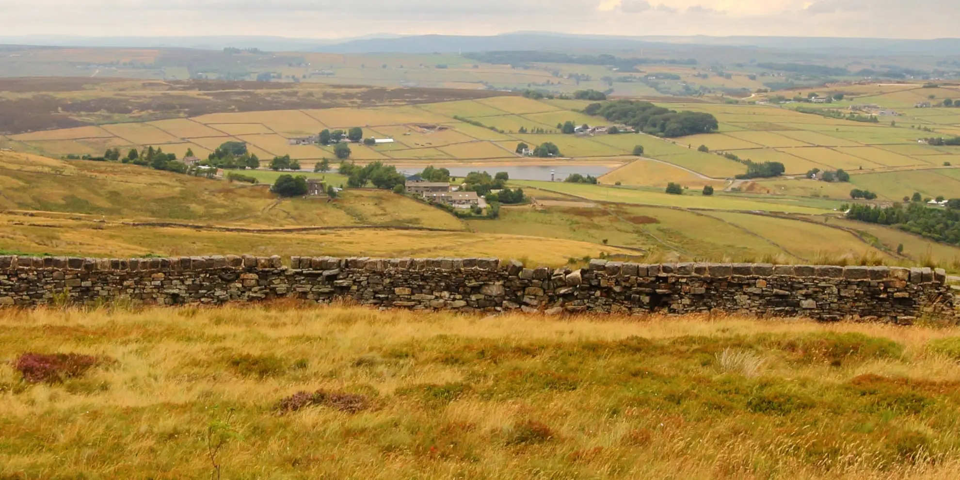 An image depicting the trail Haworth Moor and Bronte Bridge and its surrounding area.