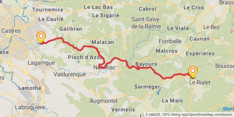Camino Menton-Candanchu via Arles stage 39 Map