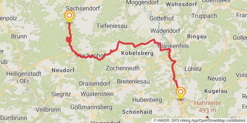 Fränkischer Gebirgsweg stage 18 Map