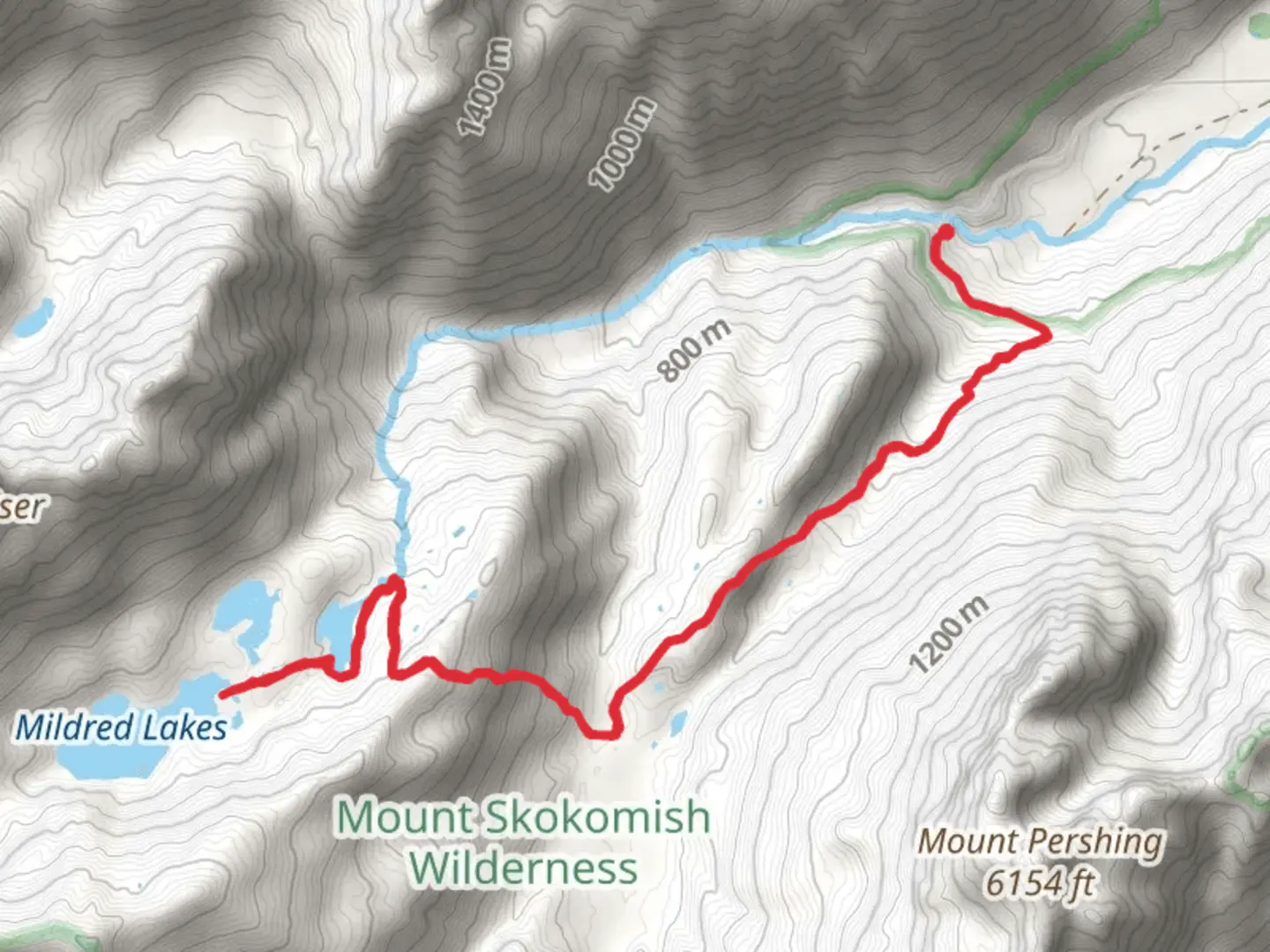 An image depicting the trail Mildred Lakes Trail and its surrounding area.