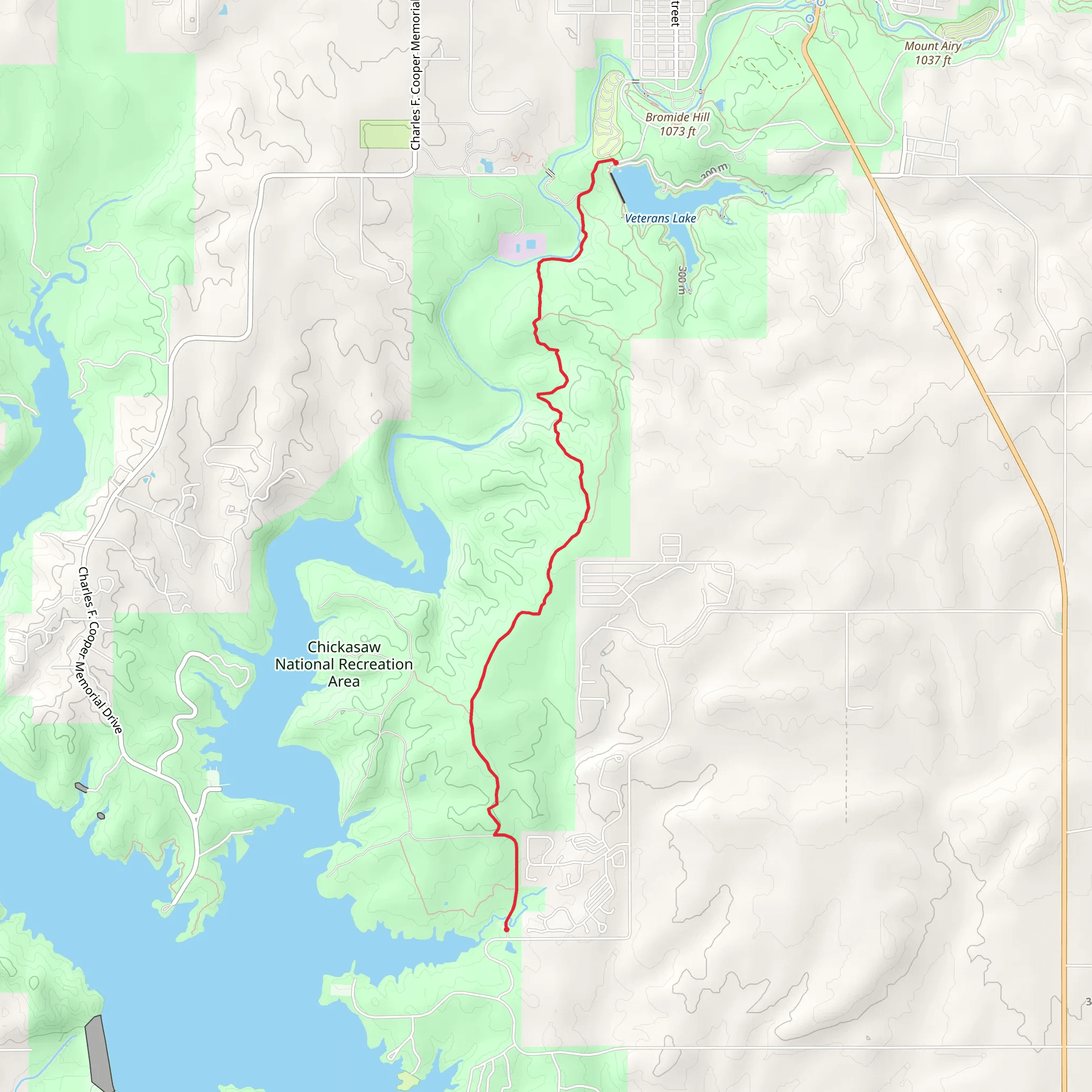 Rock Creek Trail 1 - Lake of the Arbuckles mobile static map