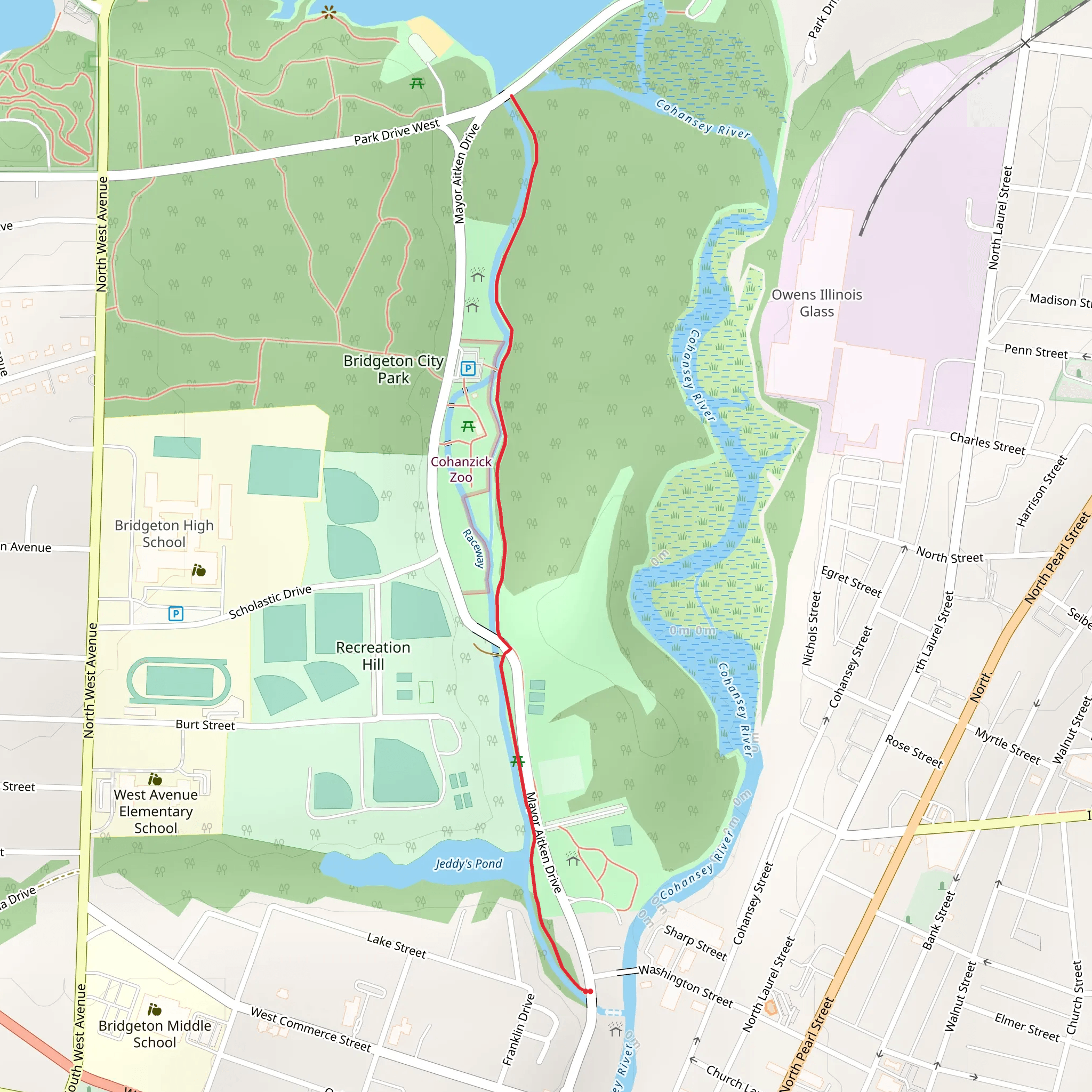 Walk along Raceway mobile static map