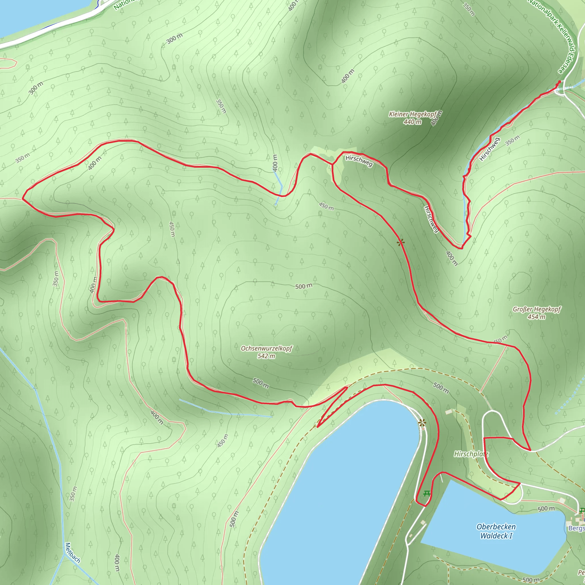 Urwaldsteig Edersee - Haupt Route mobile static map