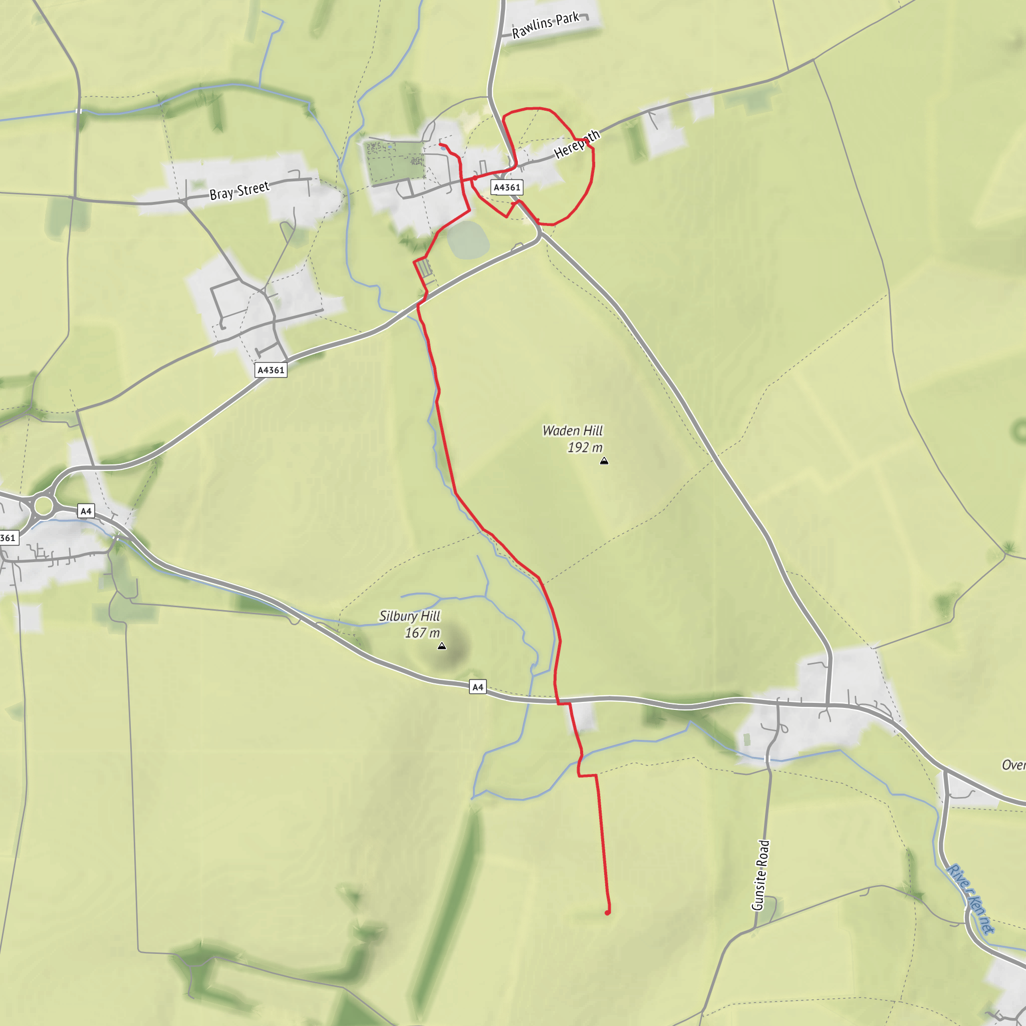 Avebury Henge and Stone Circle mobile static map