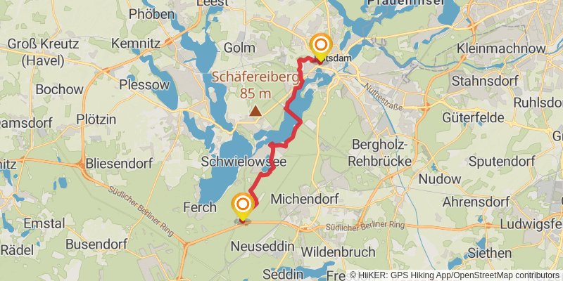 66-Seen-Wanderweg stage 20 Map