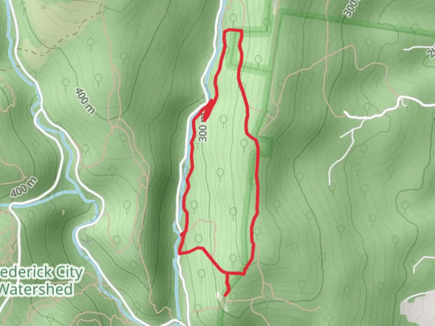 An image depicting the trail Vandal and Upper Ridge Loop Trail and its surrounding area.