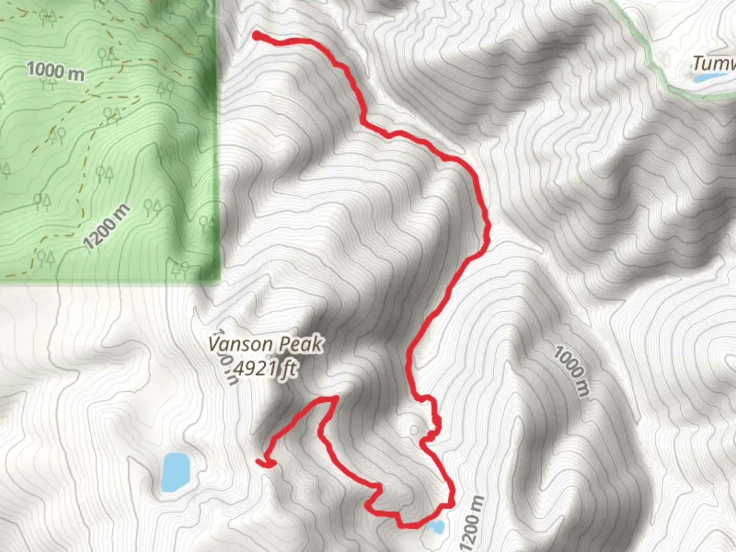 An image depicting the trail Goat Creek Trail and its surrounding area.