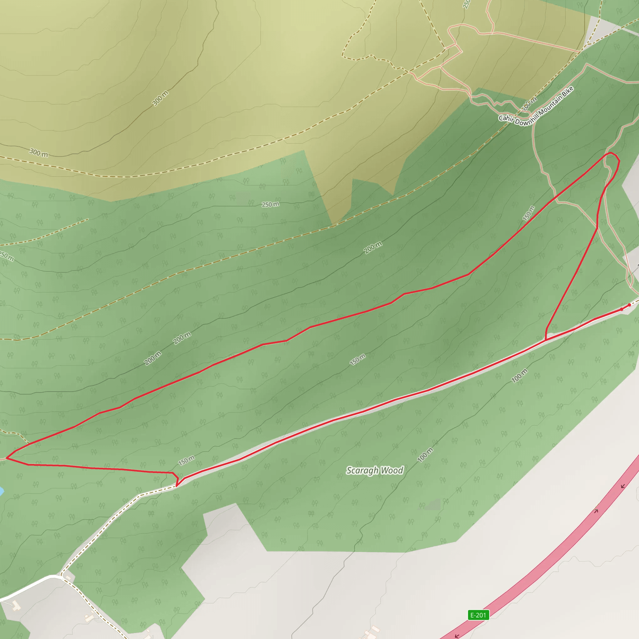 Scaragh Woods Green Trail mobile static map