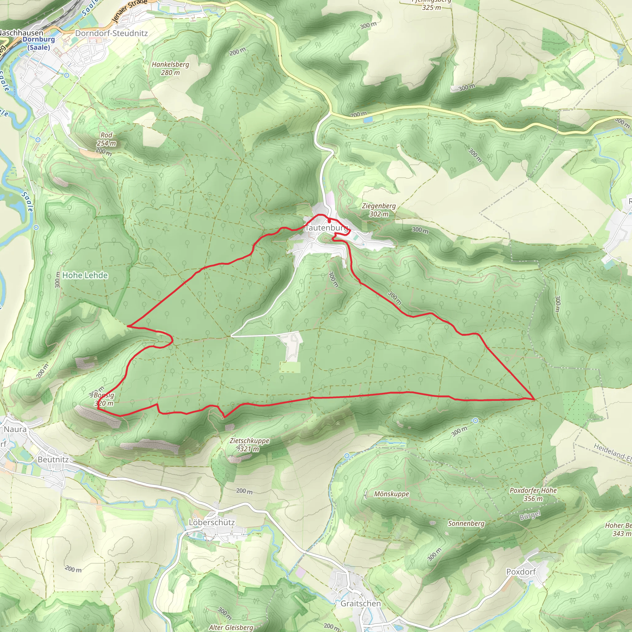 SaaleHorizontale and Tautenburger Planetenpfad mobile static map