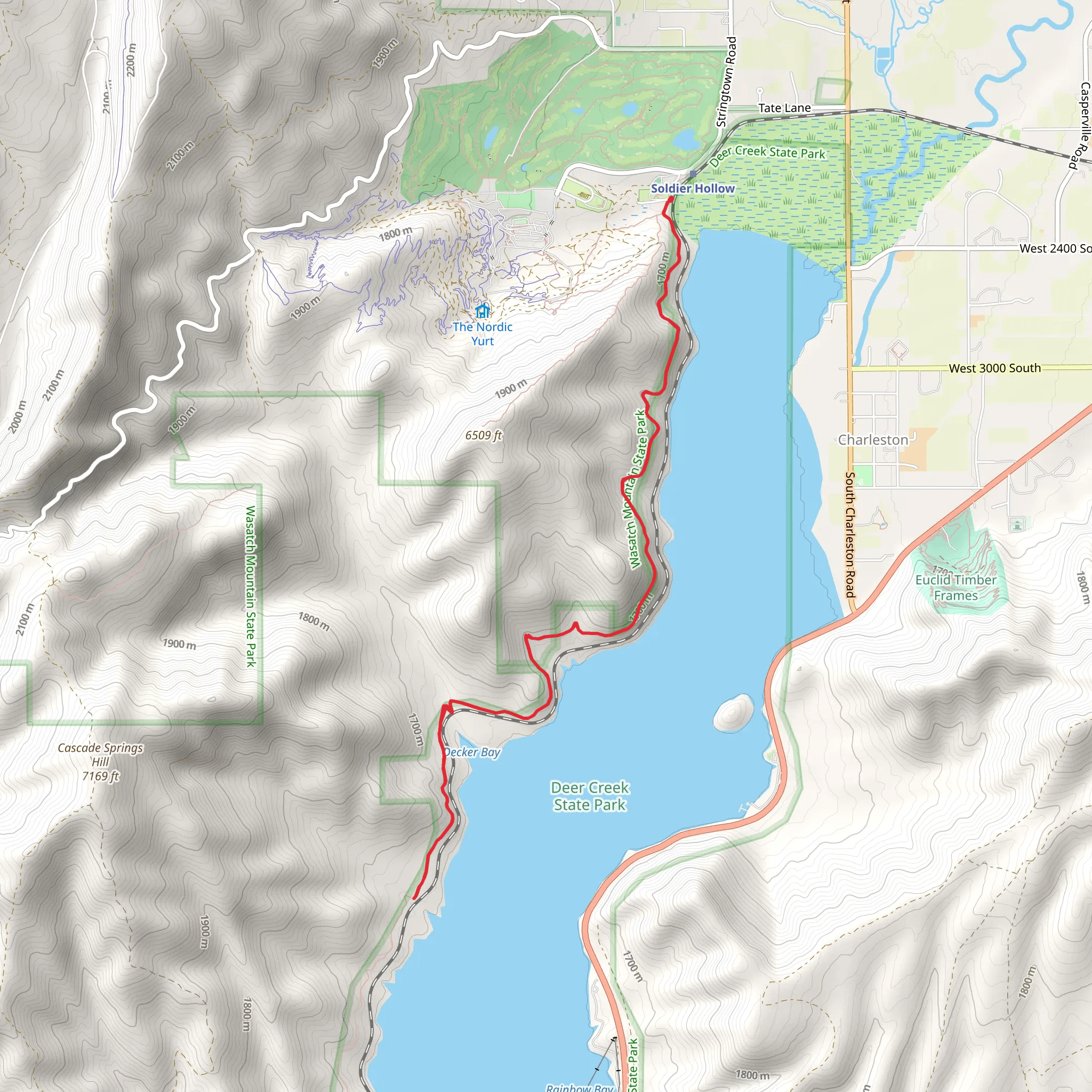 Deer Creek Trail Out and Back mobile static map