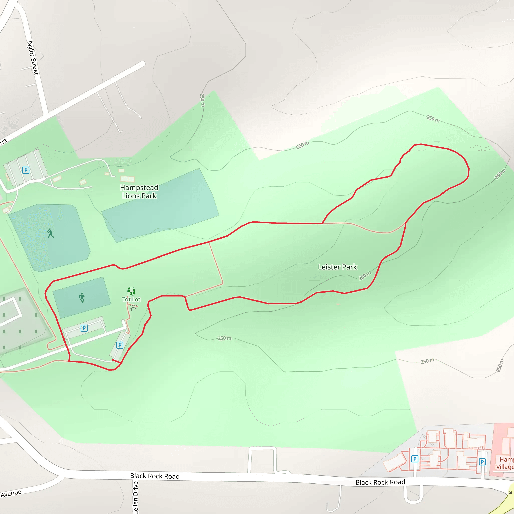 Leister Park Loop mobile static map