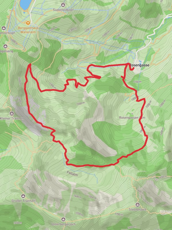 Wanderweg 651 - Brünnstein Loop - Rosengasse