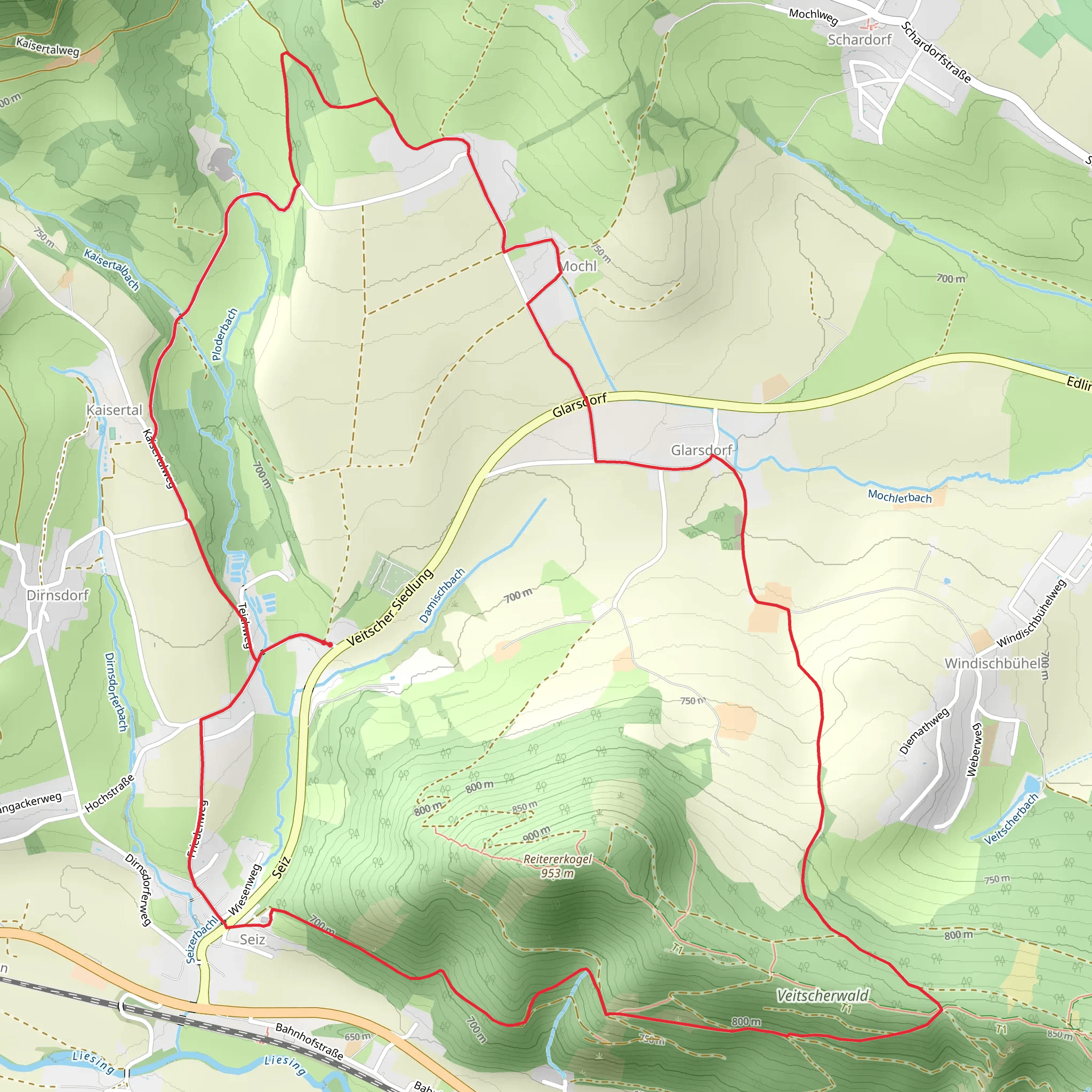 Marterlweg Route 3 - Red mobile static map