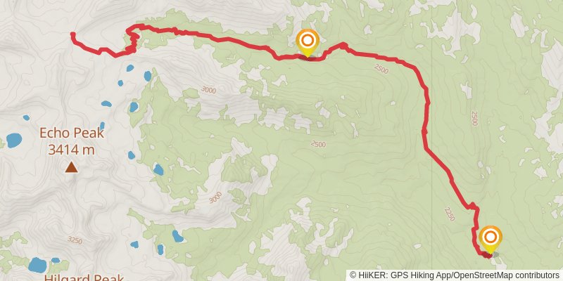Sentinel Creek to Expedition Pass Trail stage 2 Map