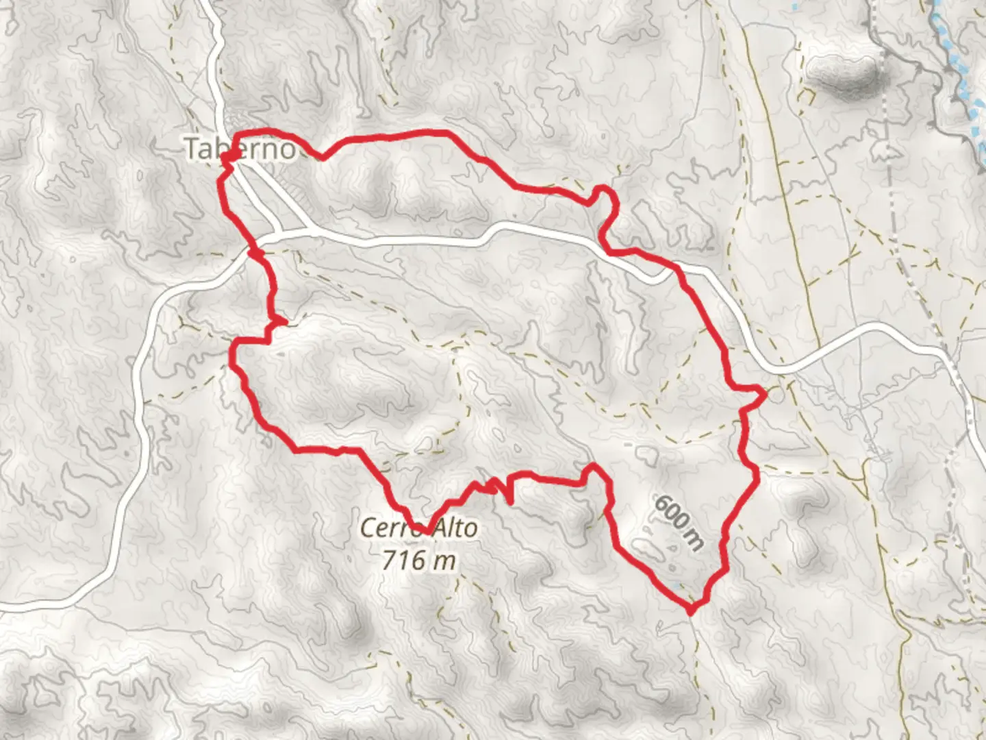 An image depicting the trail Taberno High Hill PR A 369 and its surrounding area.