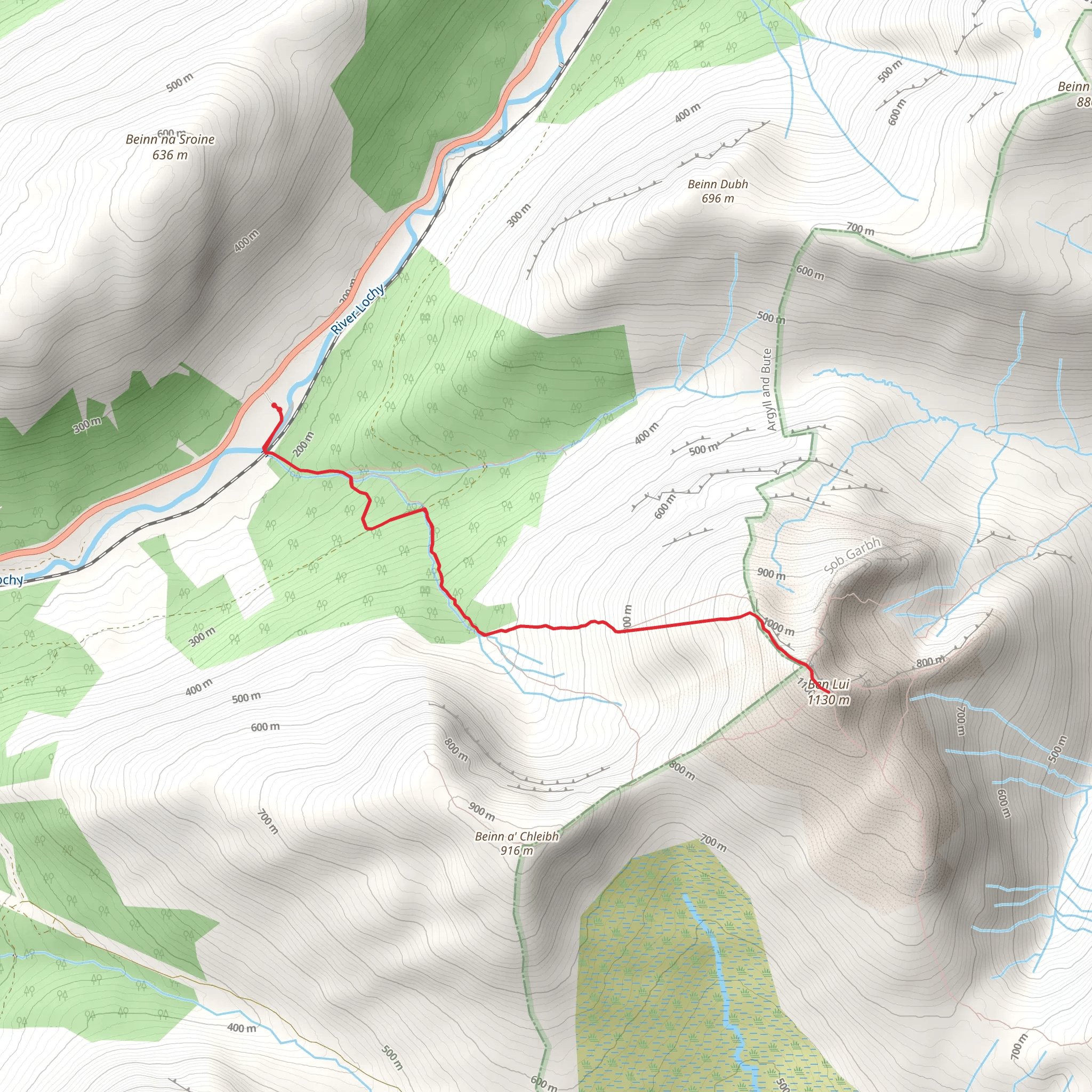 Ben Lui mobile static map