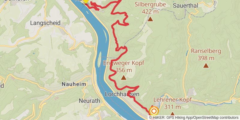 Rheinsteig stage 5 Map