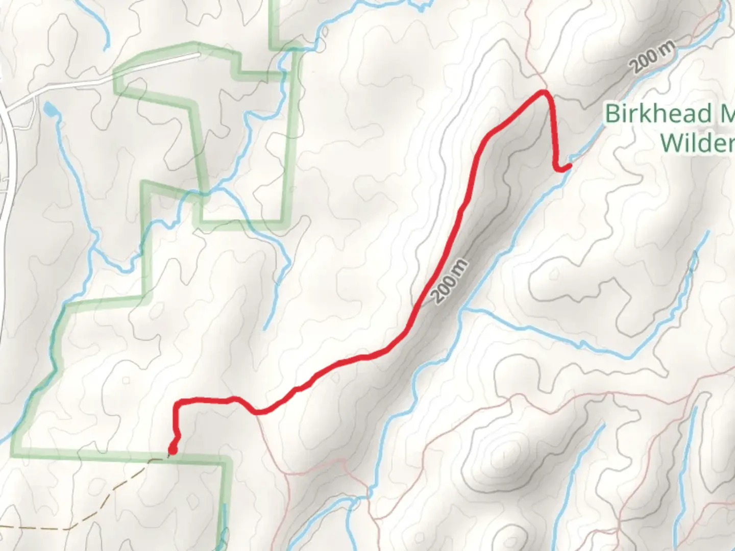 An image depicting the trail Robbins Branch via Robbins Branch Trail and its surrounding area.