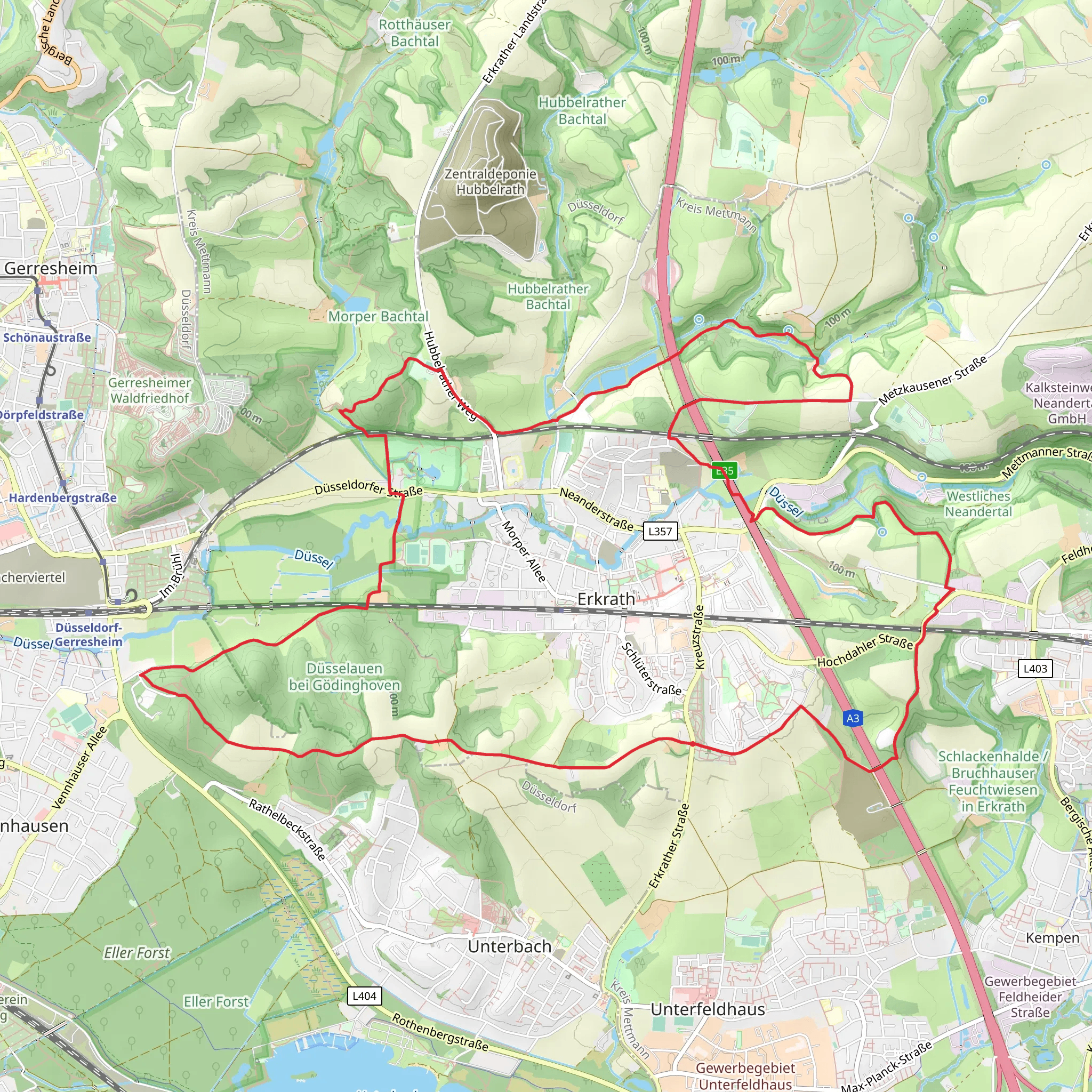 Erkrath Loop mobile static map
