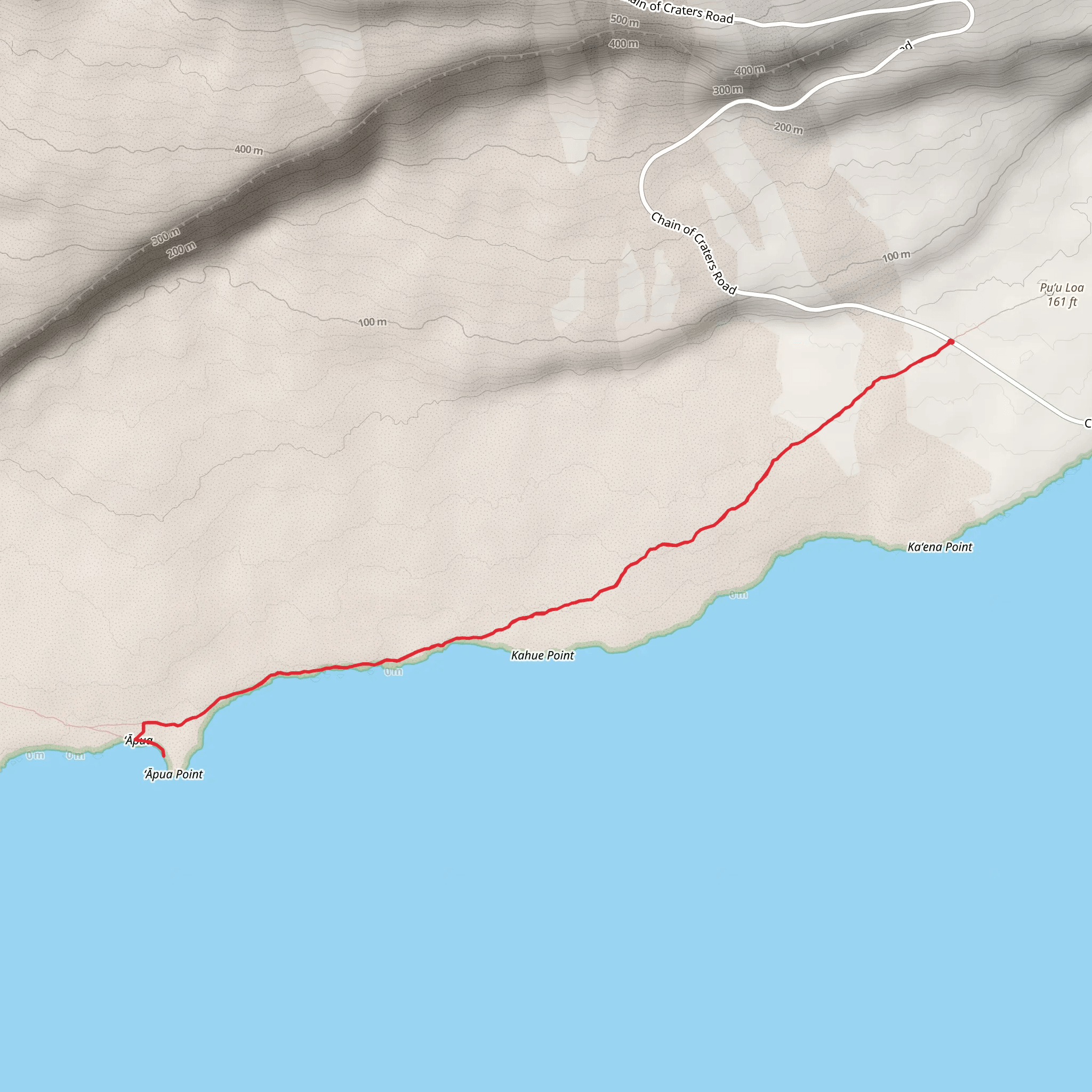 Apua Point via Puna Coast Trail mobile static map