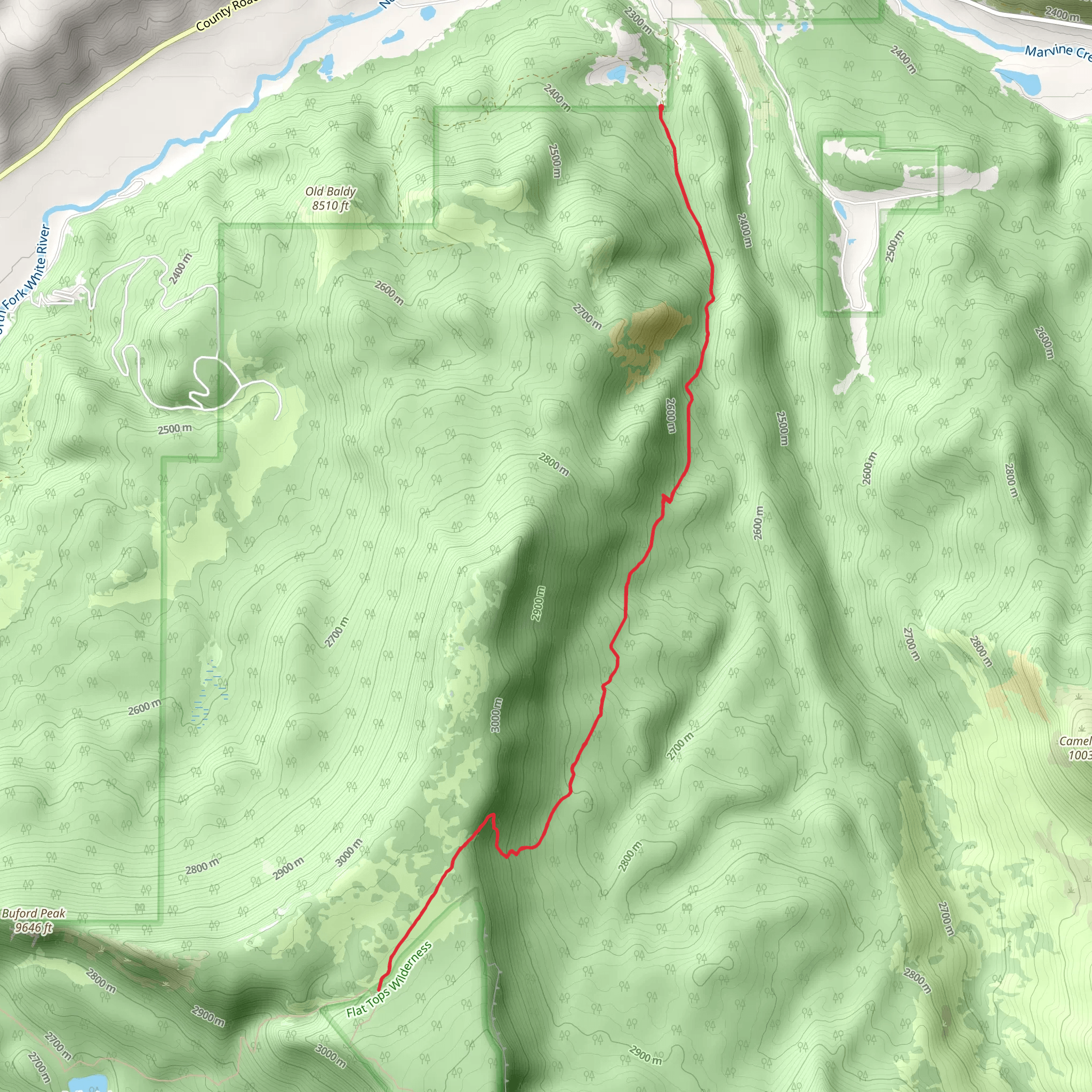 Papoose Creek Trail mobile static map