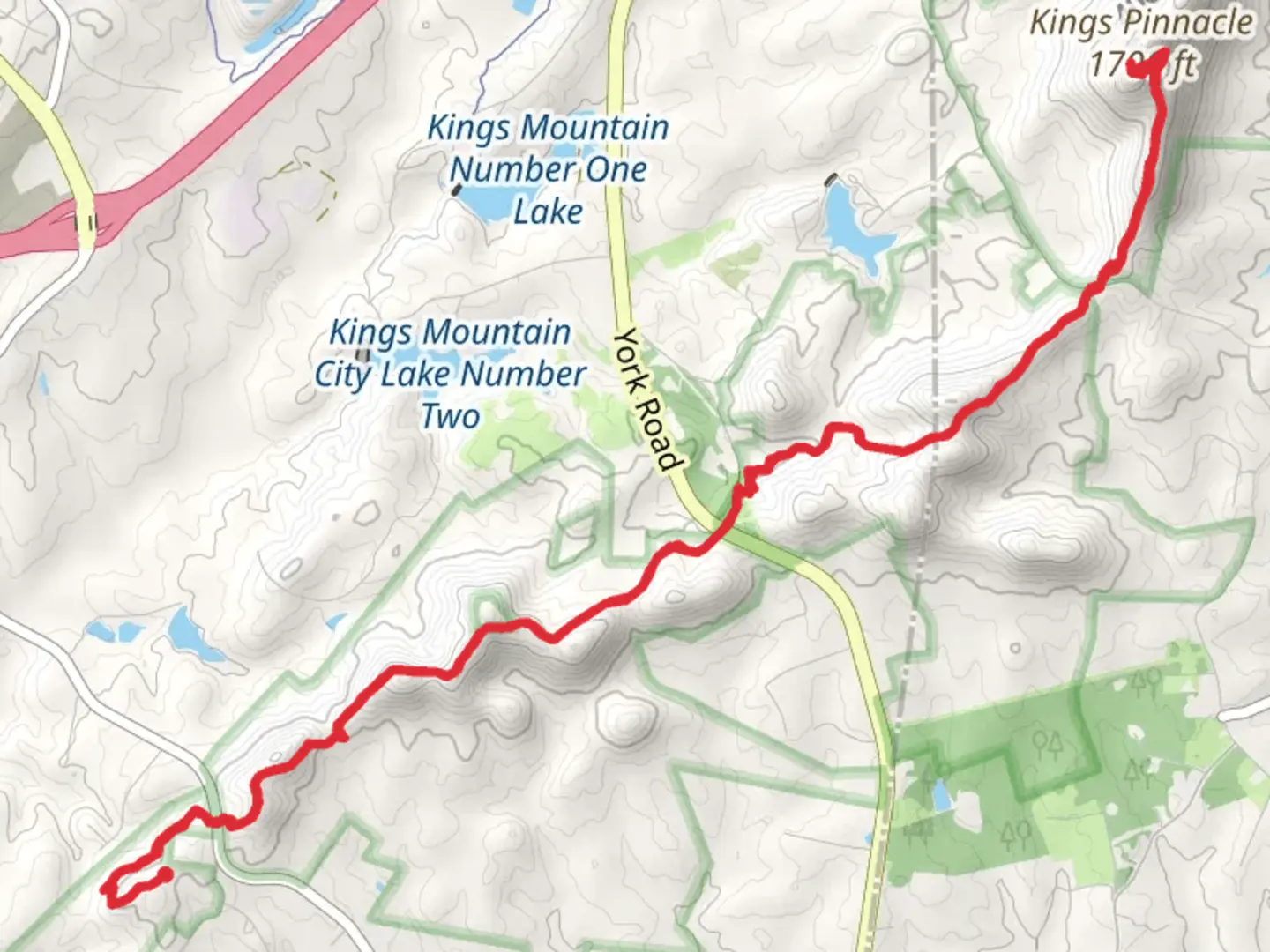 An image depicting the trail Kings Pinnacle - Ridgeline Trail and its surrounding area.