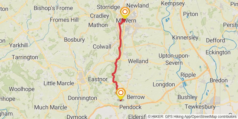Three Choirs Way stage 7 Map