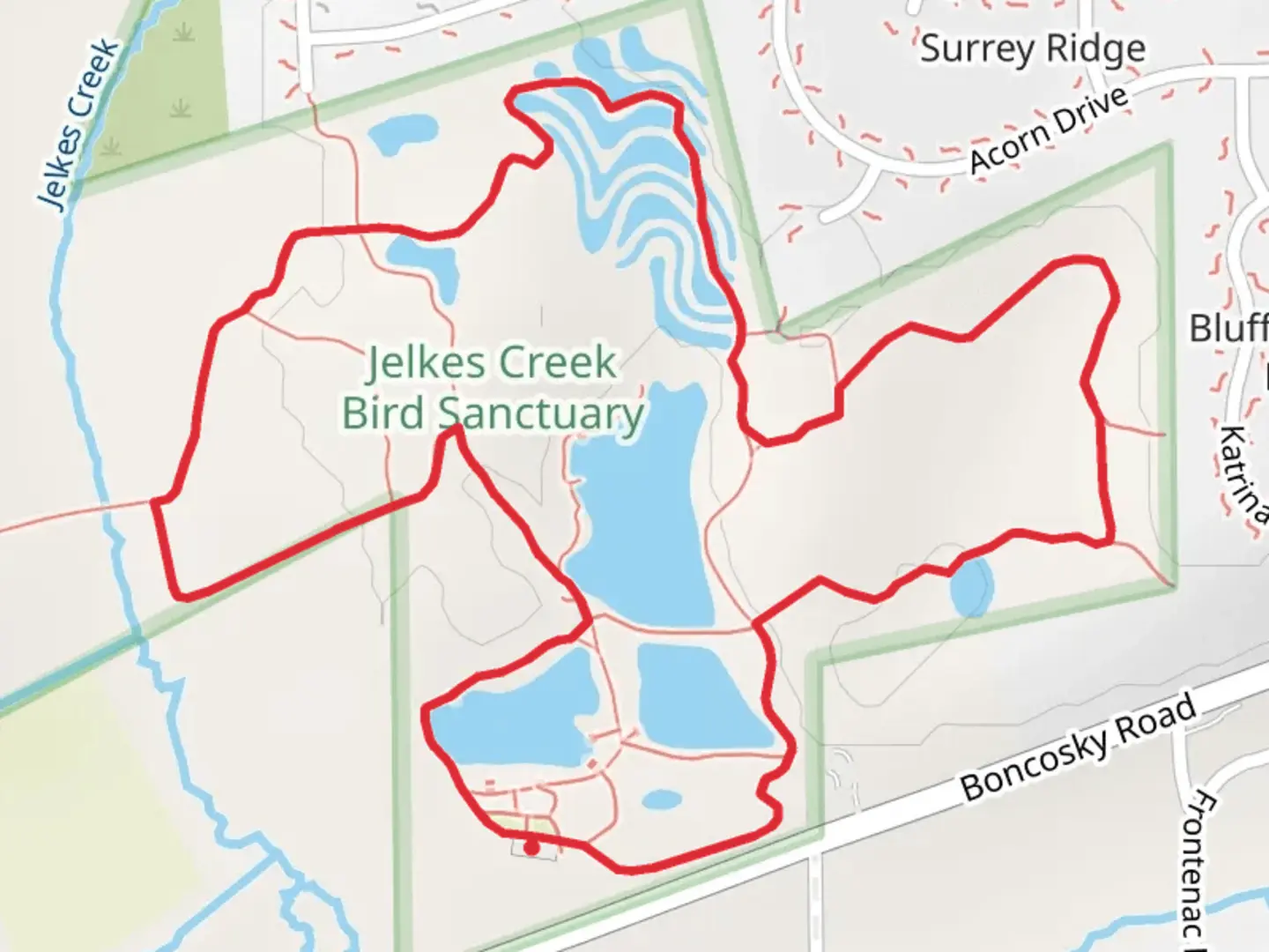 An image depicting the trail Boncosky Road Loop - North and its surrounding area.