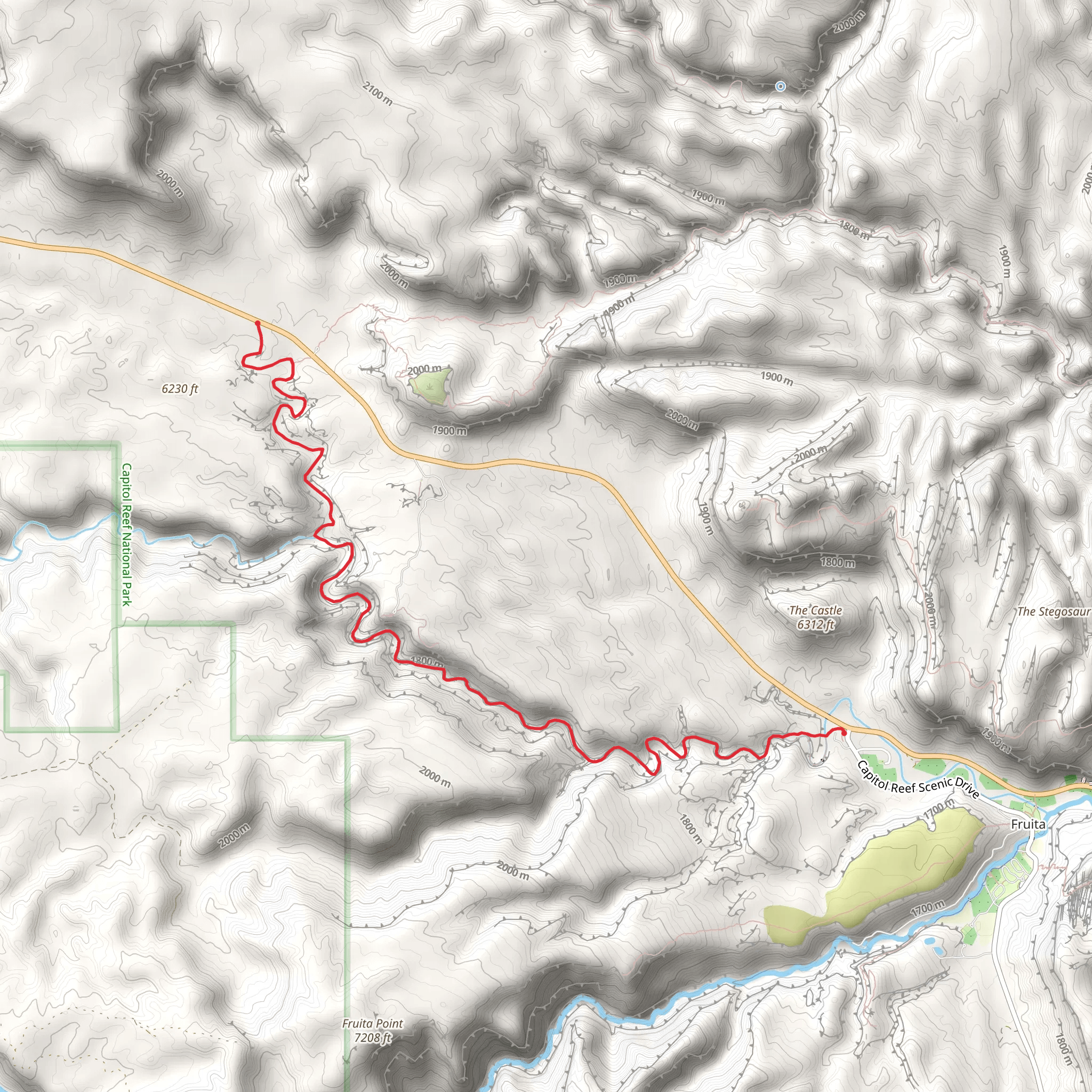 Sulphur Creek Trail mobile static map