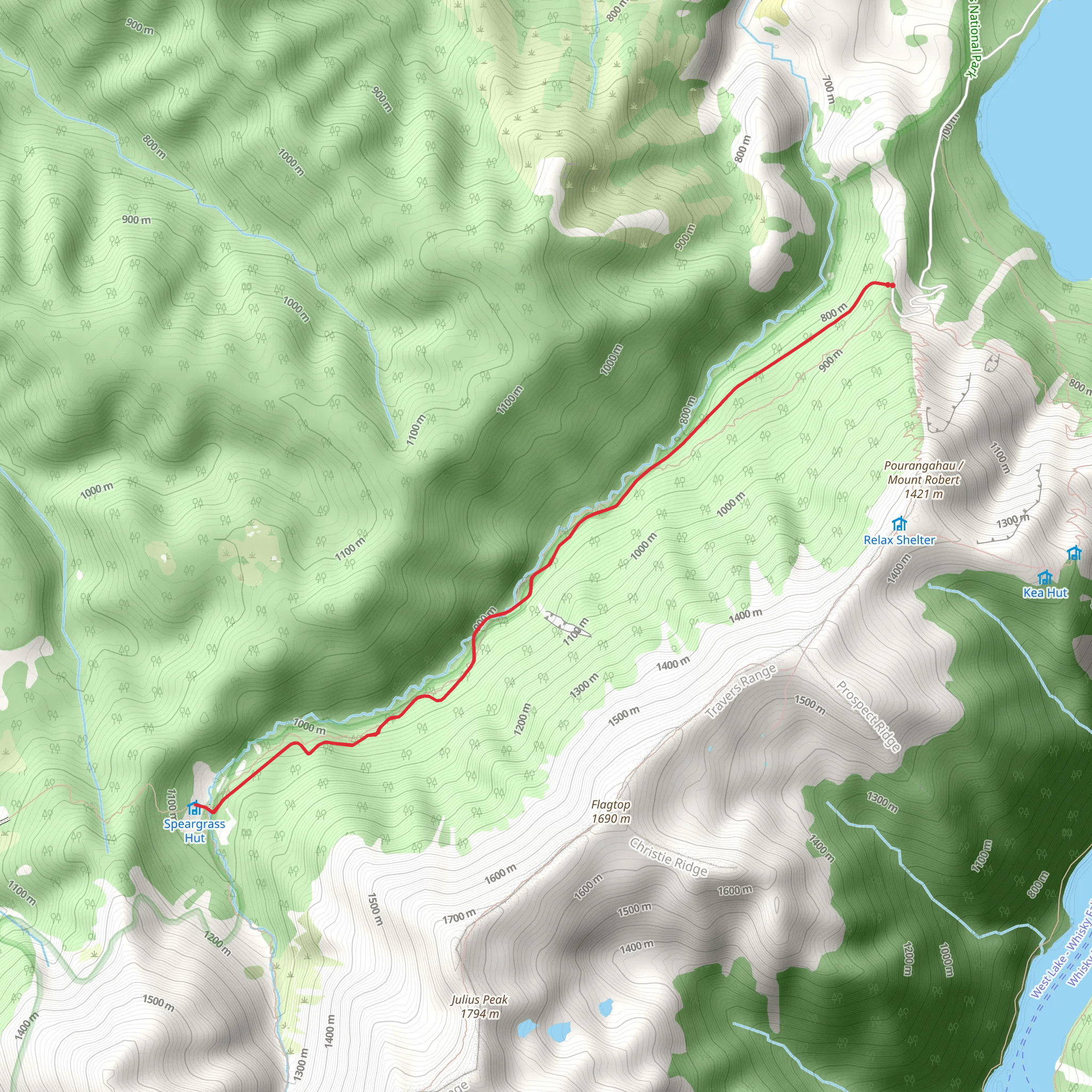 Speargrass Track mobile static map