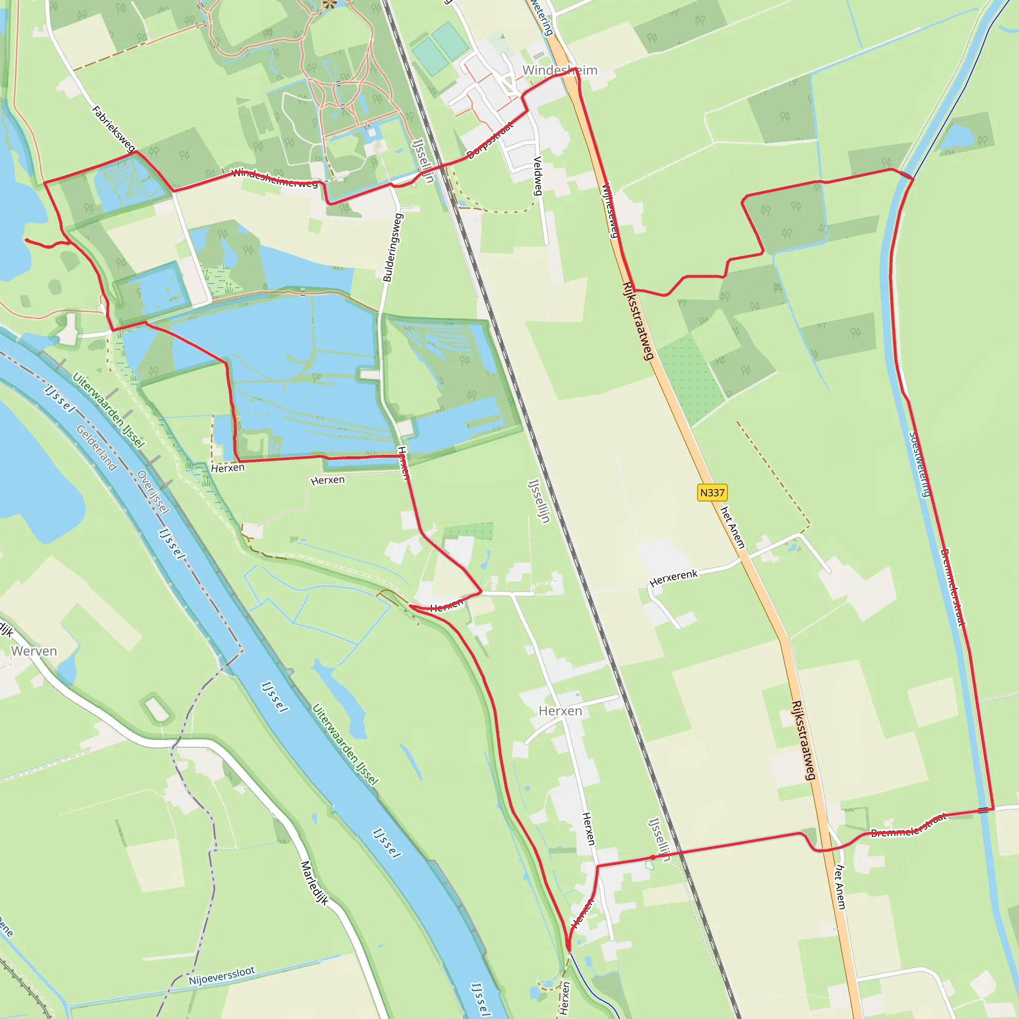 Tichelgaten and Vogelkijkhut De Visarend via Sollandpad and Jacobspad mobile static map