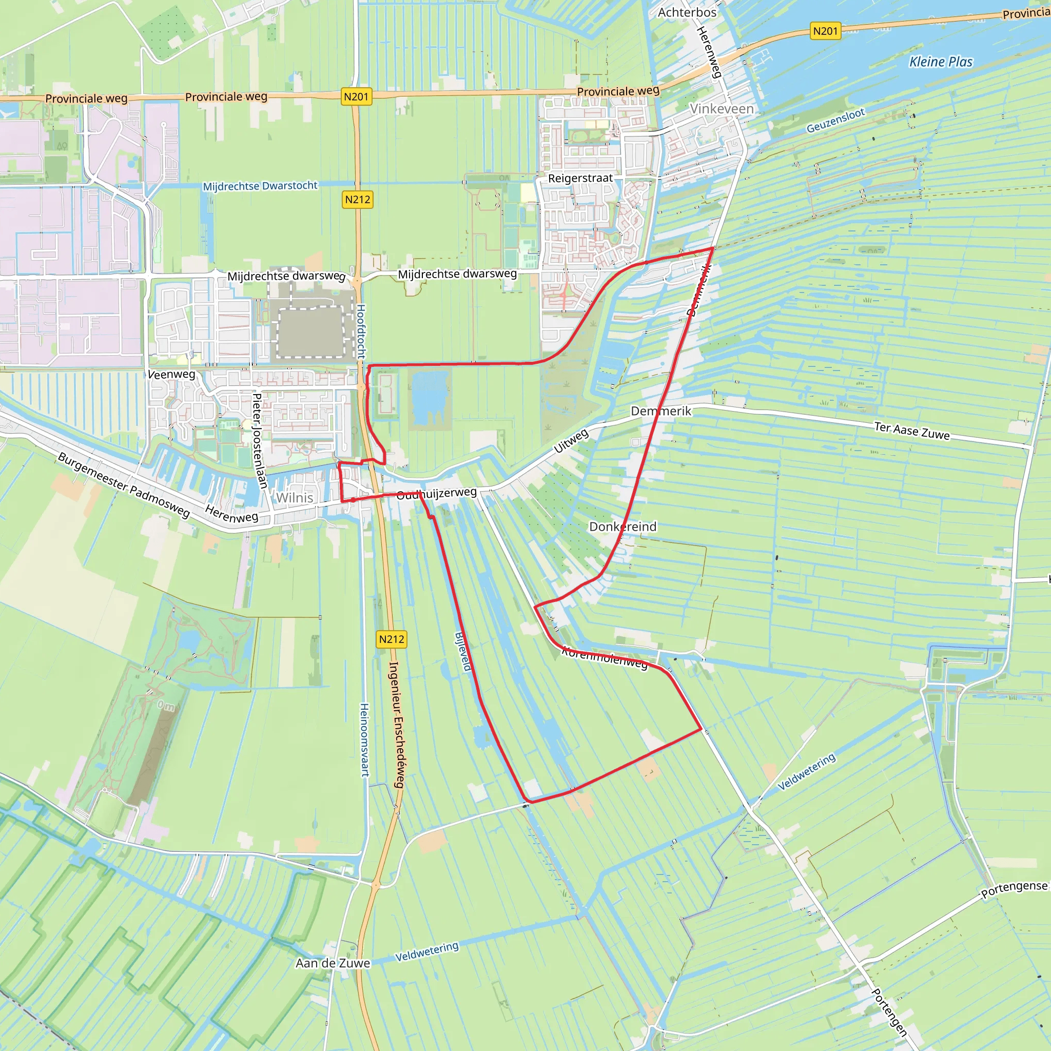 Bijleveld via Jaagpad, Korenmoten Weg and Robert Moultonpad mobile static map
