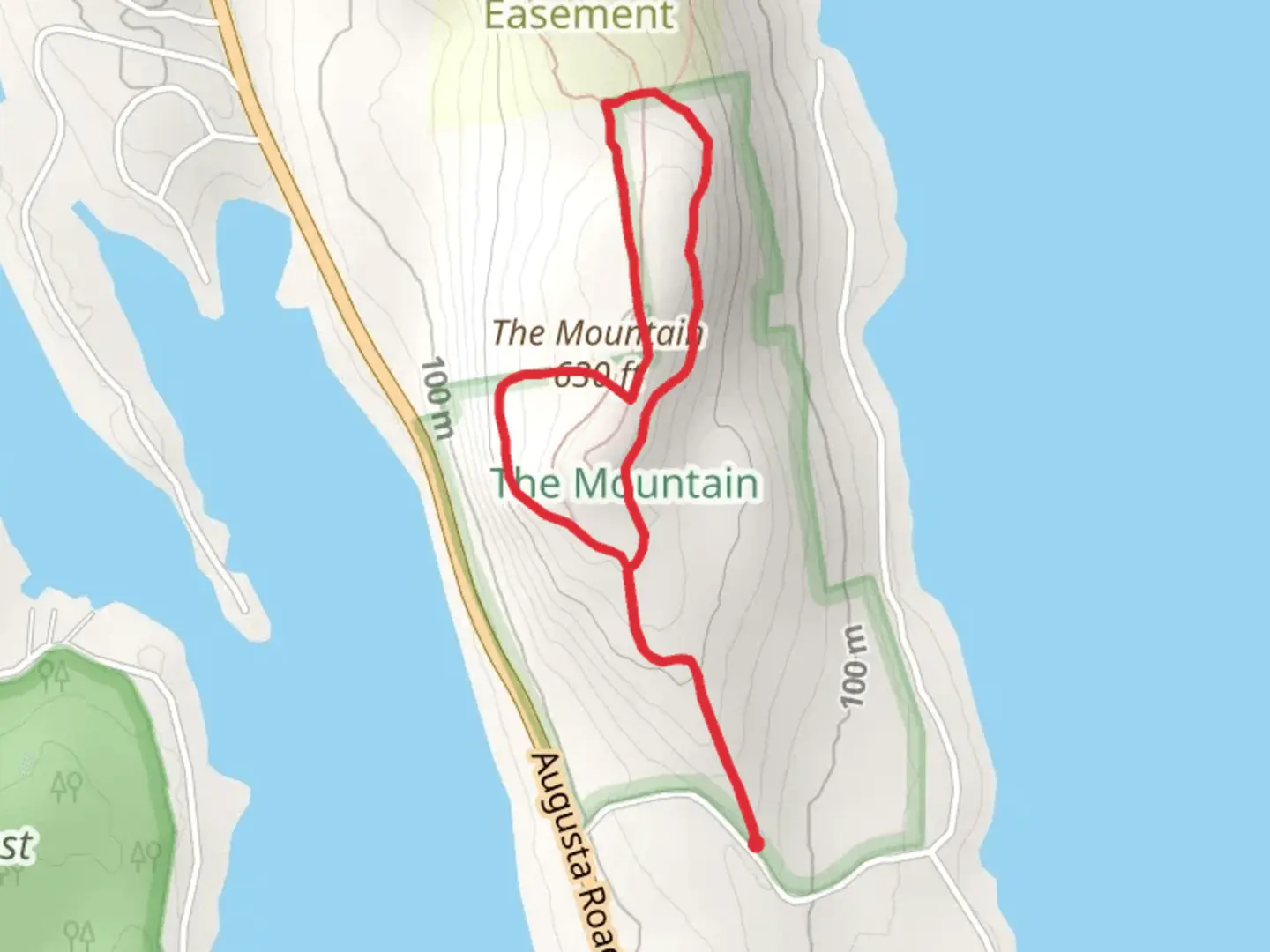 An image depicting the trail The Mountain Loop and its surrounding area.